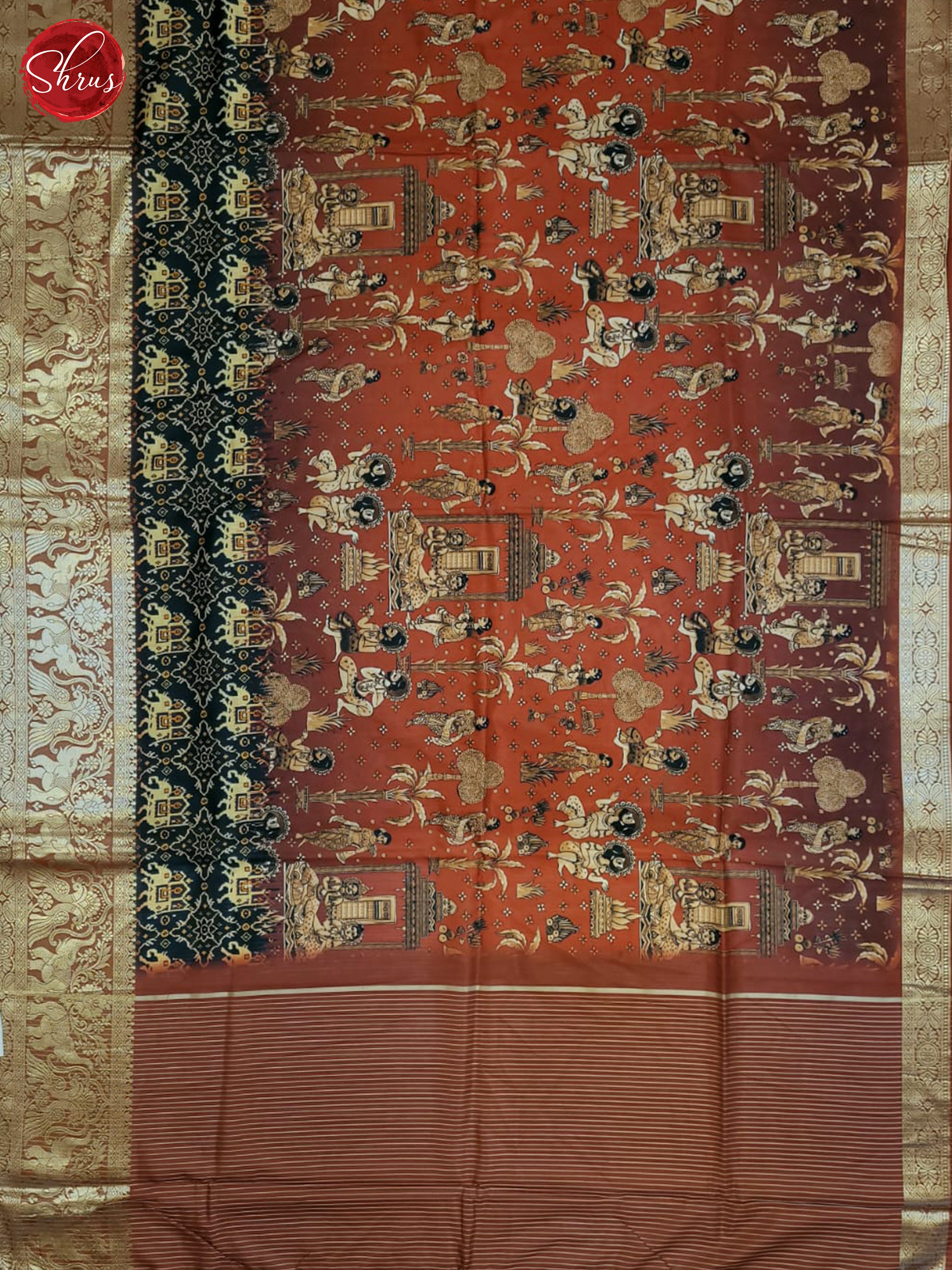 Grey & Pink - Semi Crepe Saree - Shop on ShrusEternity.com