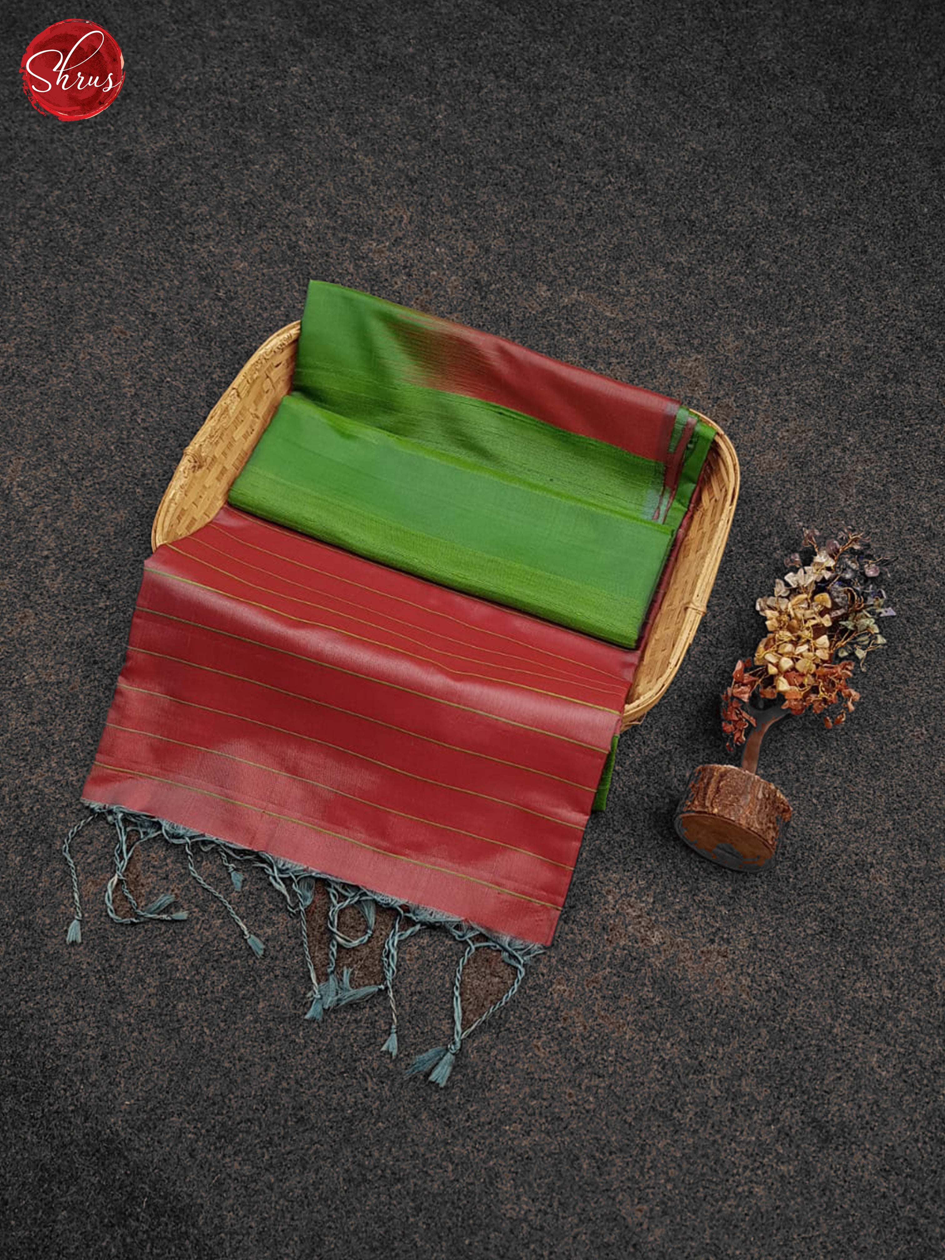 Green and Brown - Soft Silk Saree - Shop on ShrusEternity.com
