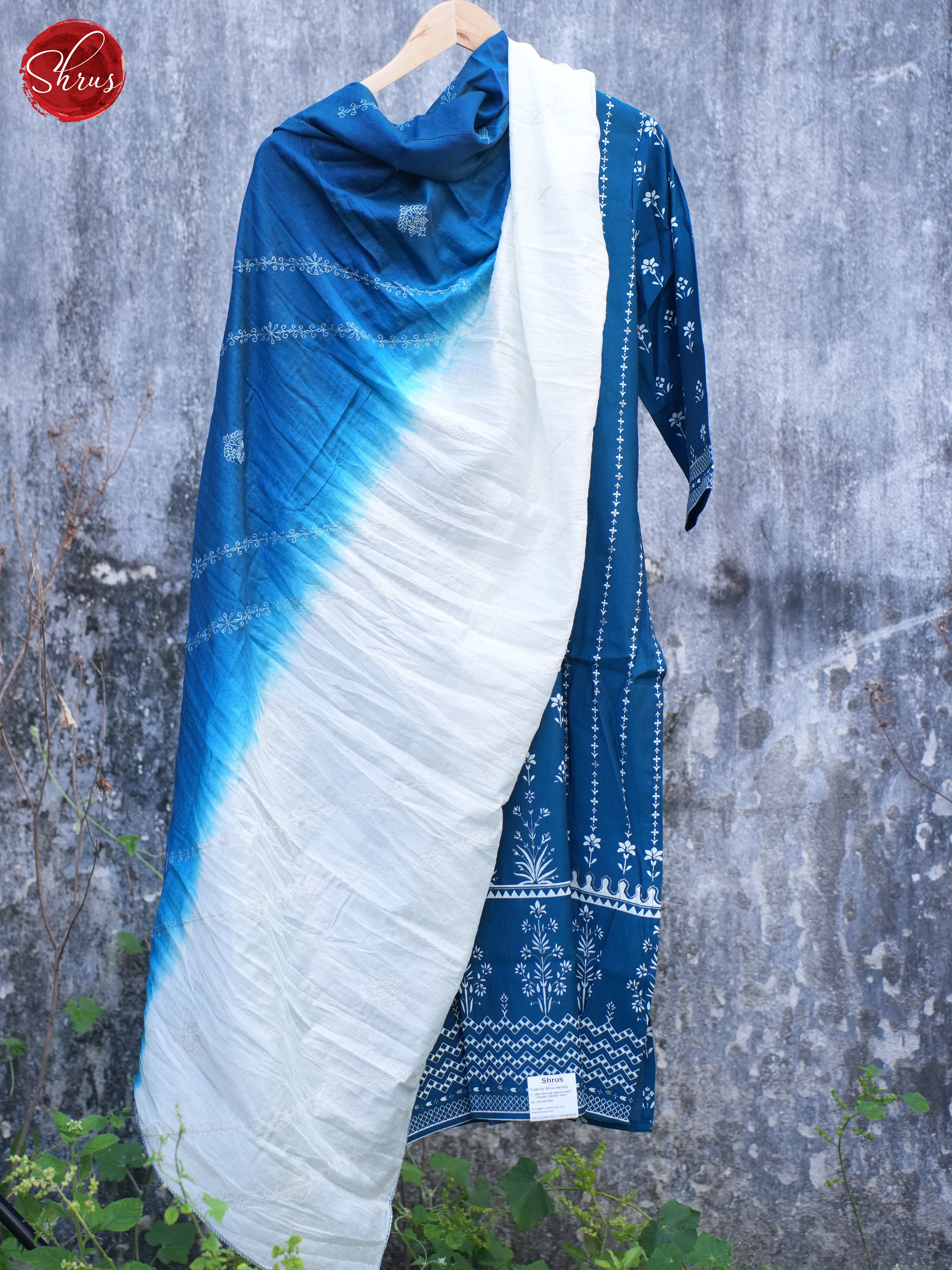 Blue - 3pc Readymade Salwar - Shop on ShrusEternity.com