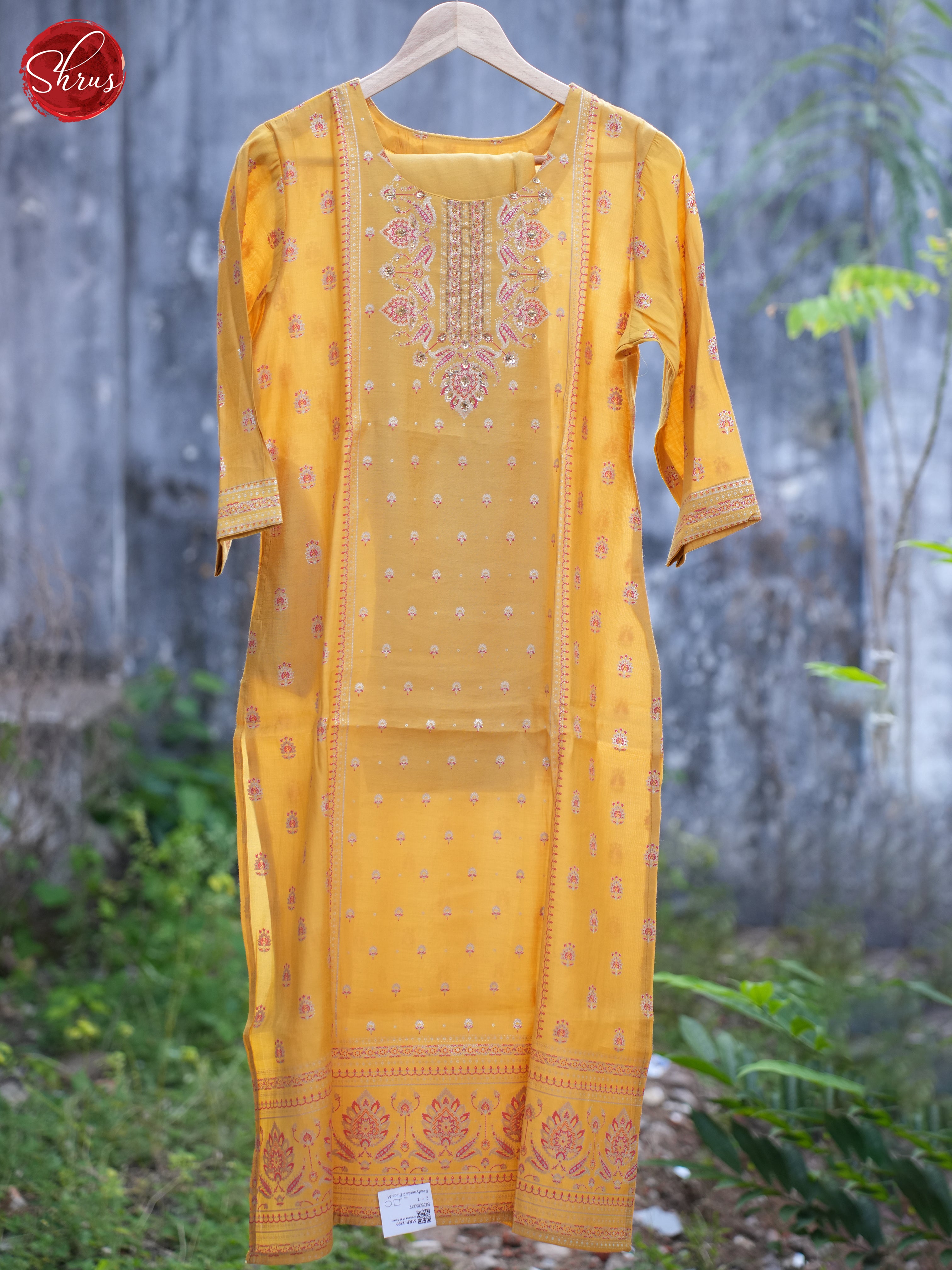 Yellow - 3pc Readymade Salwar - Shop on ShrusEternity.com