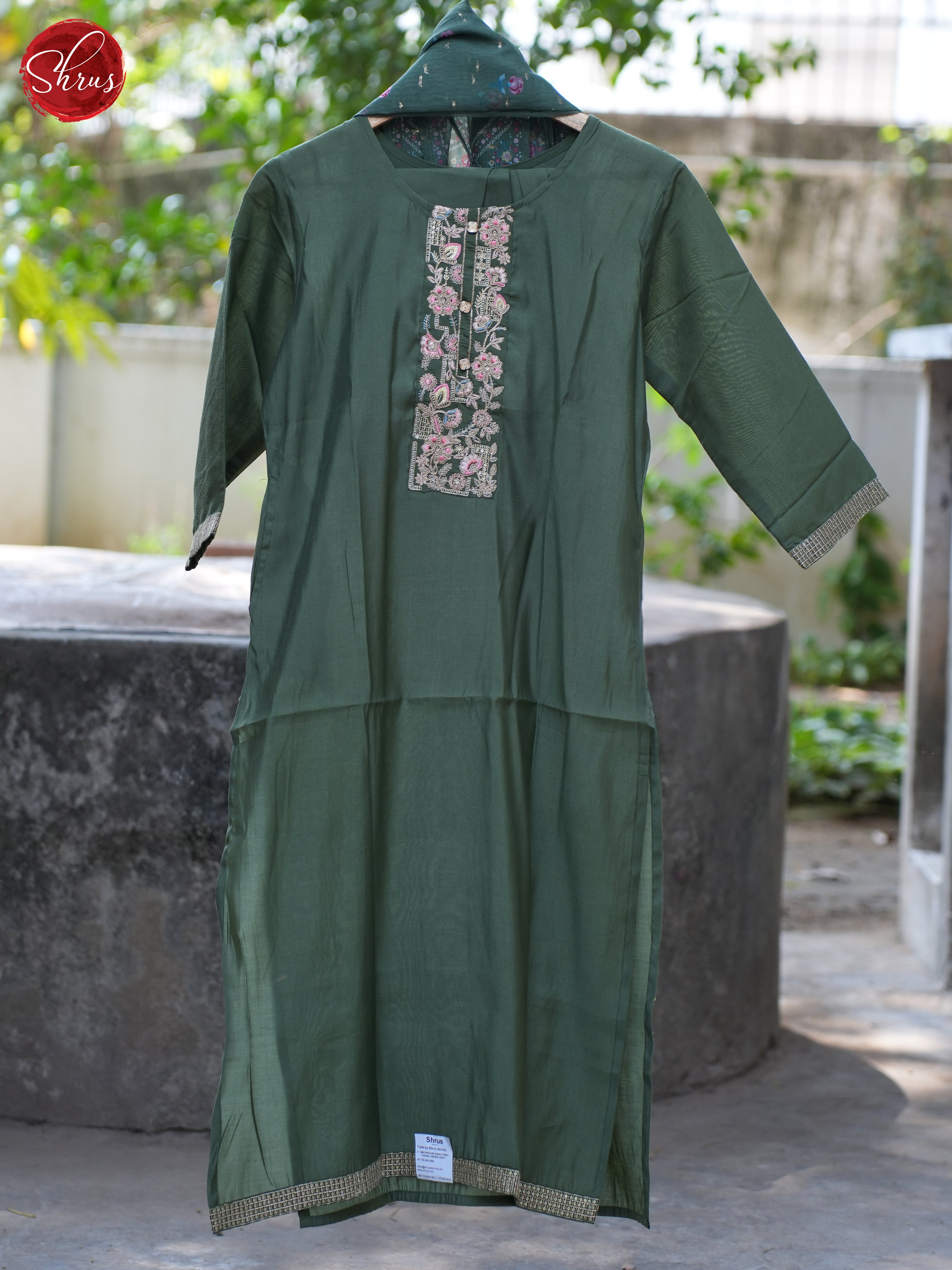Green- 3pc Readymade Salwar - Shop on ShrusEternity.com