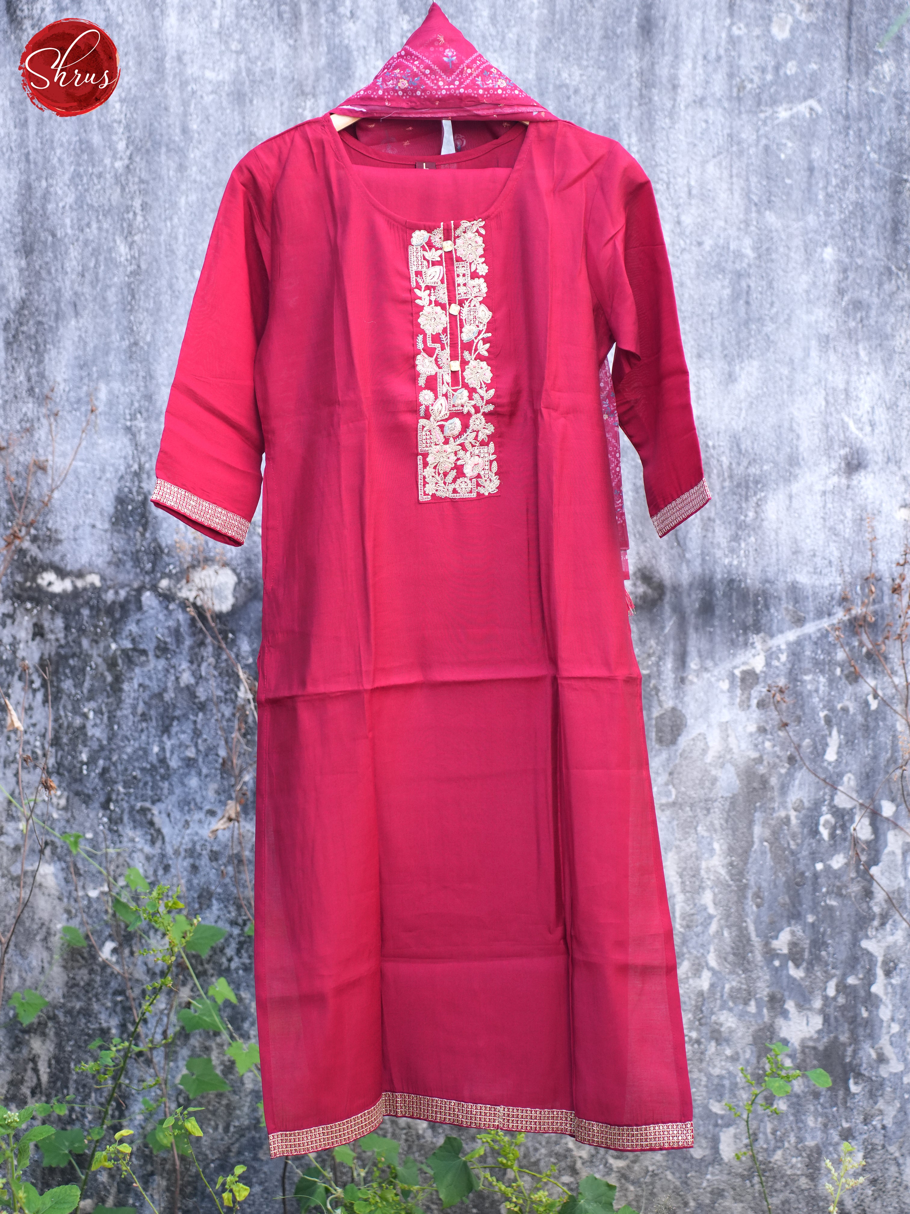 Pink -3pc Readymade Salear - Shop on ShrusEternity.com