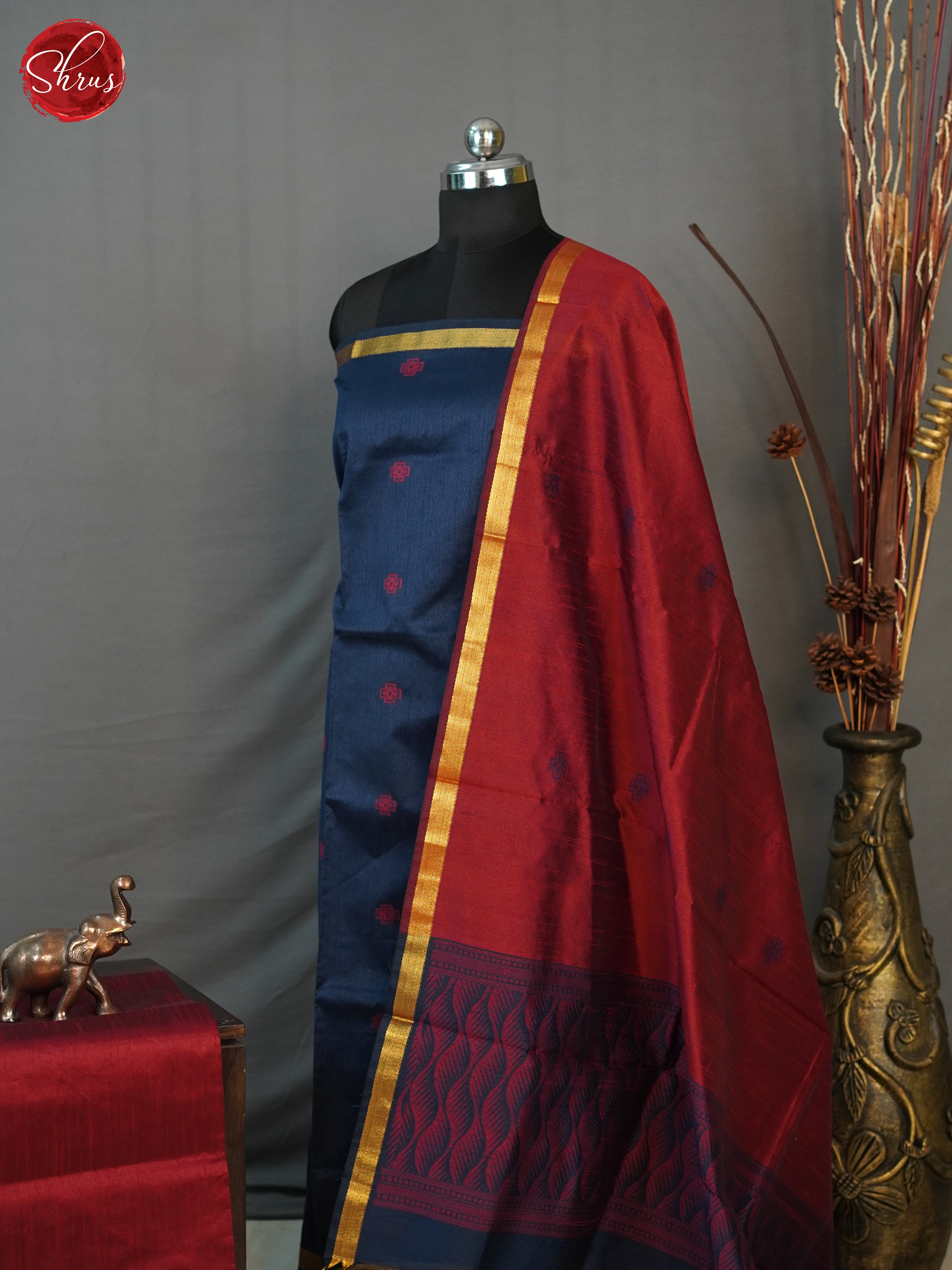 BES19438 - Semi rawsilk salwar - Shop on ShrusEternity.com