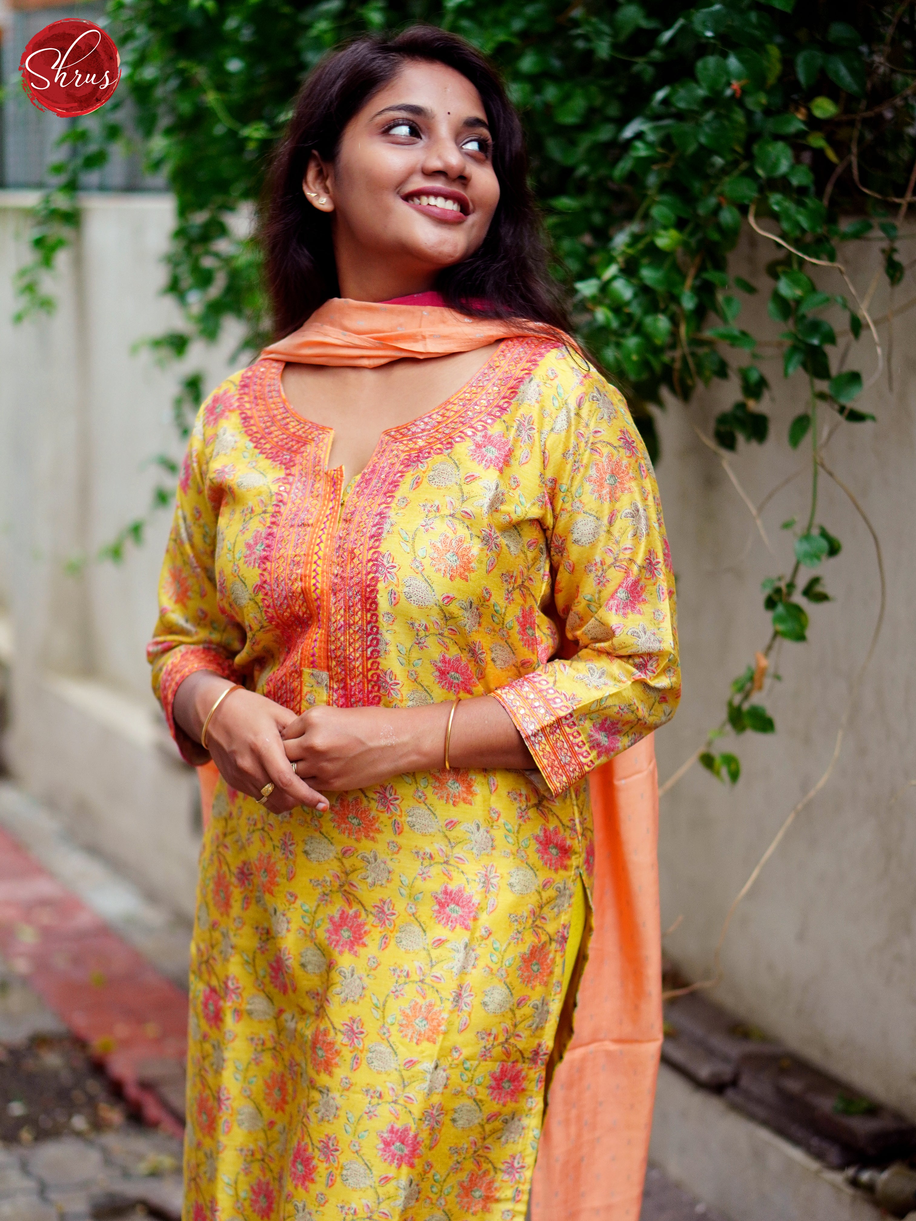 Yellow & Peach - Readymade Suits - Shop on ShrusEternity.com