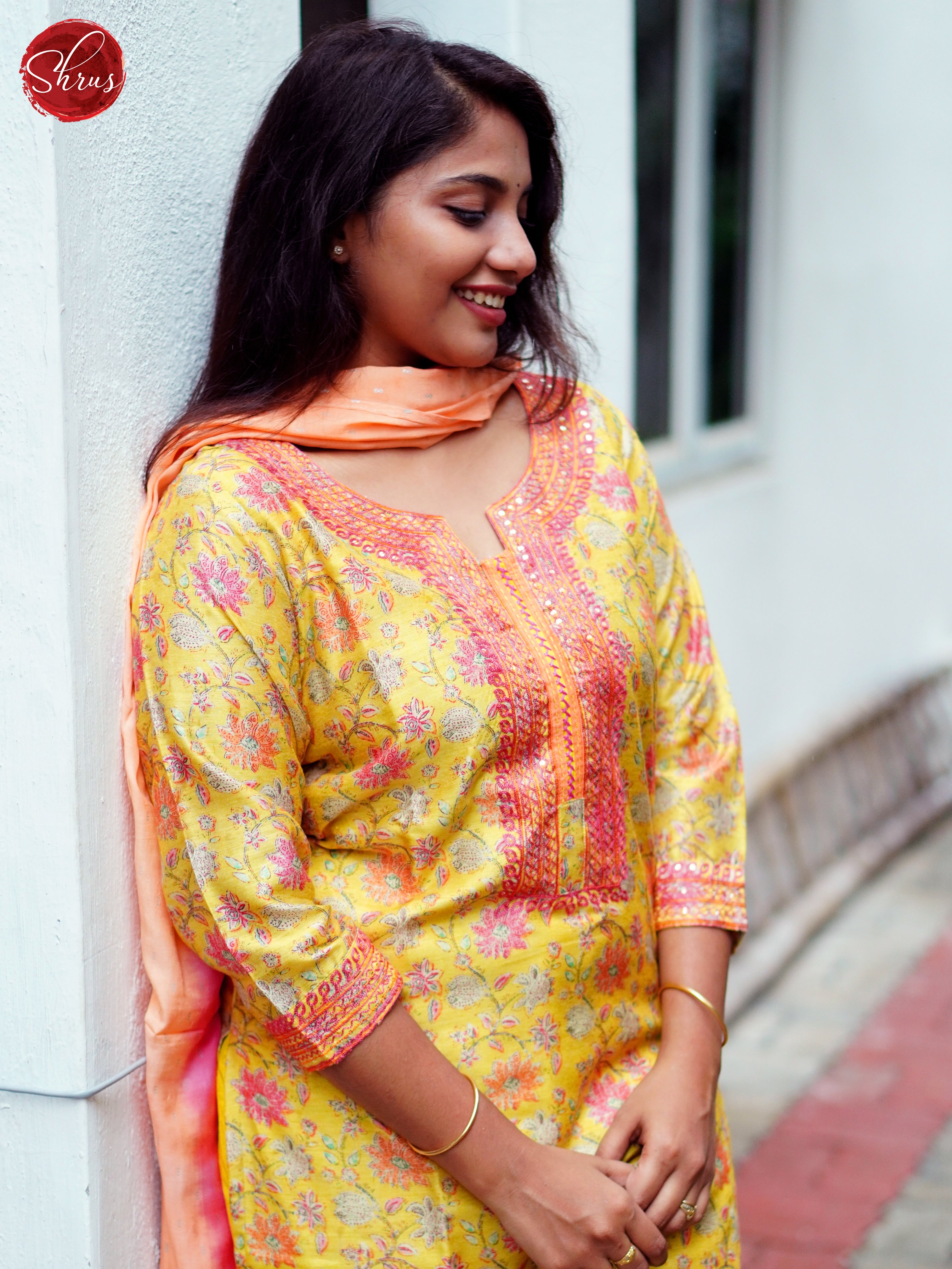 Yellow & Peach - Readymade Suits - Shop on ShrusEternity.com