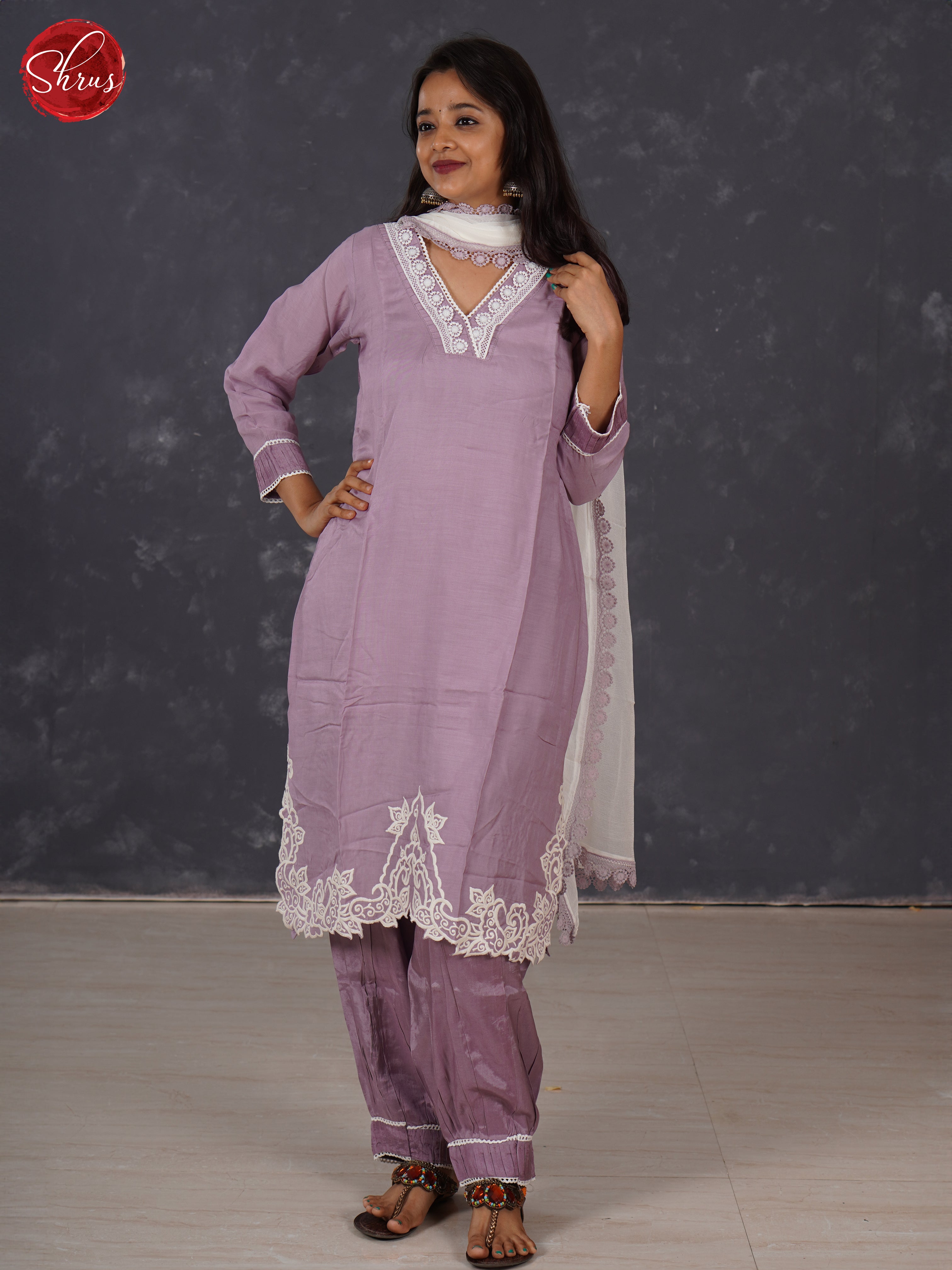 Lavender -3- piece Readymade Salwar - Shop on ShrusEternity.com
