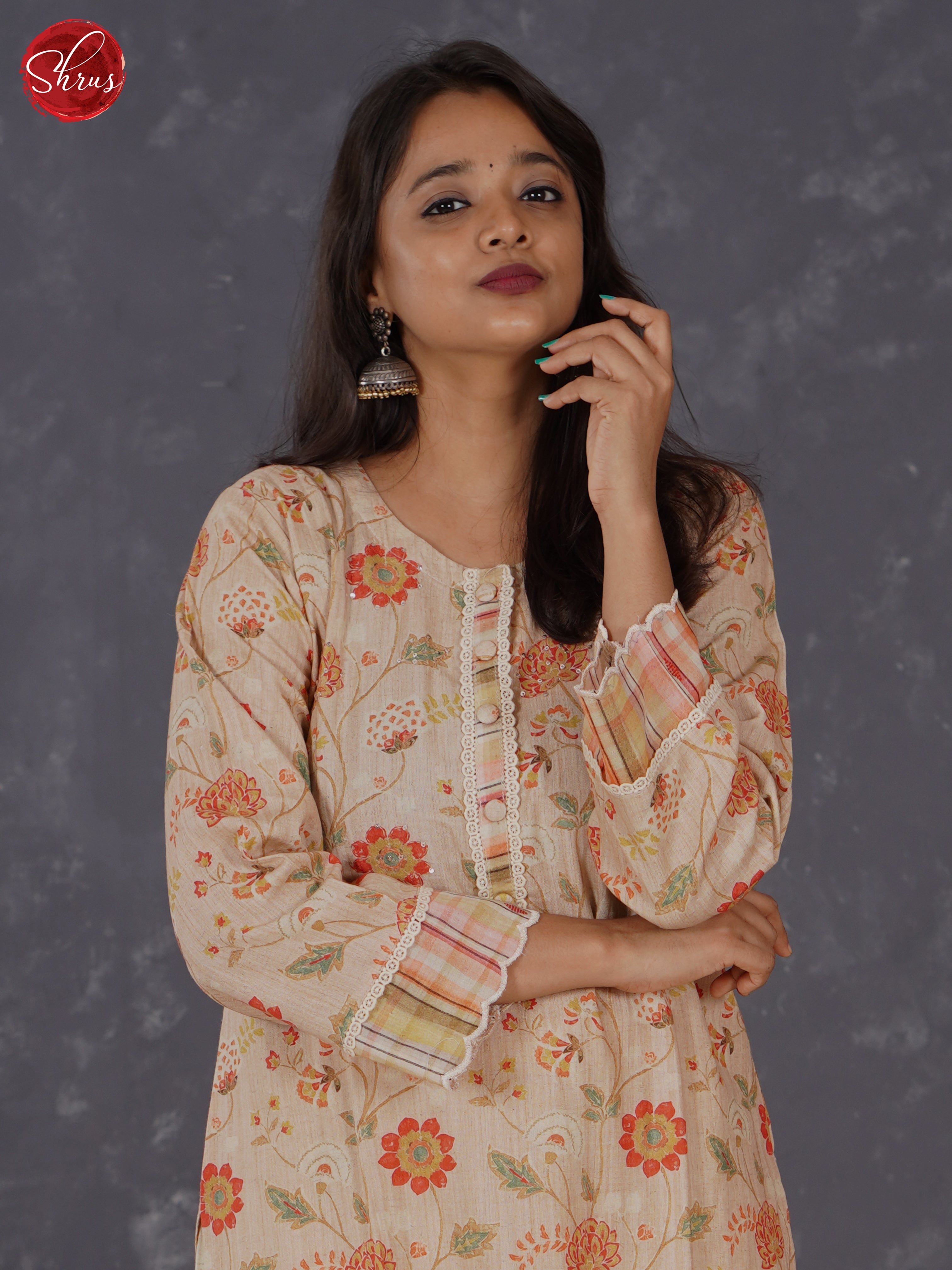 Grey -Cotton 2-piece Readymade Salwar - Shop on ShrusEternity.com