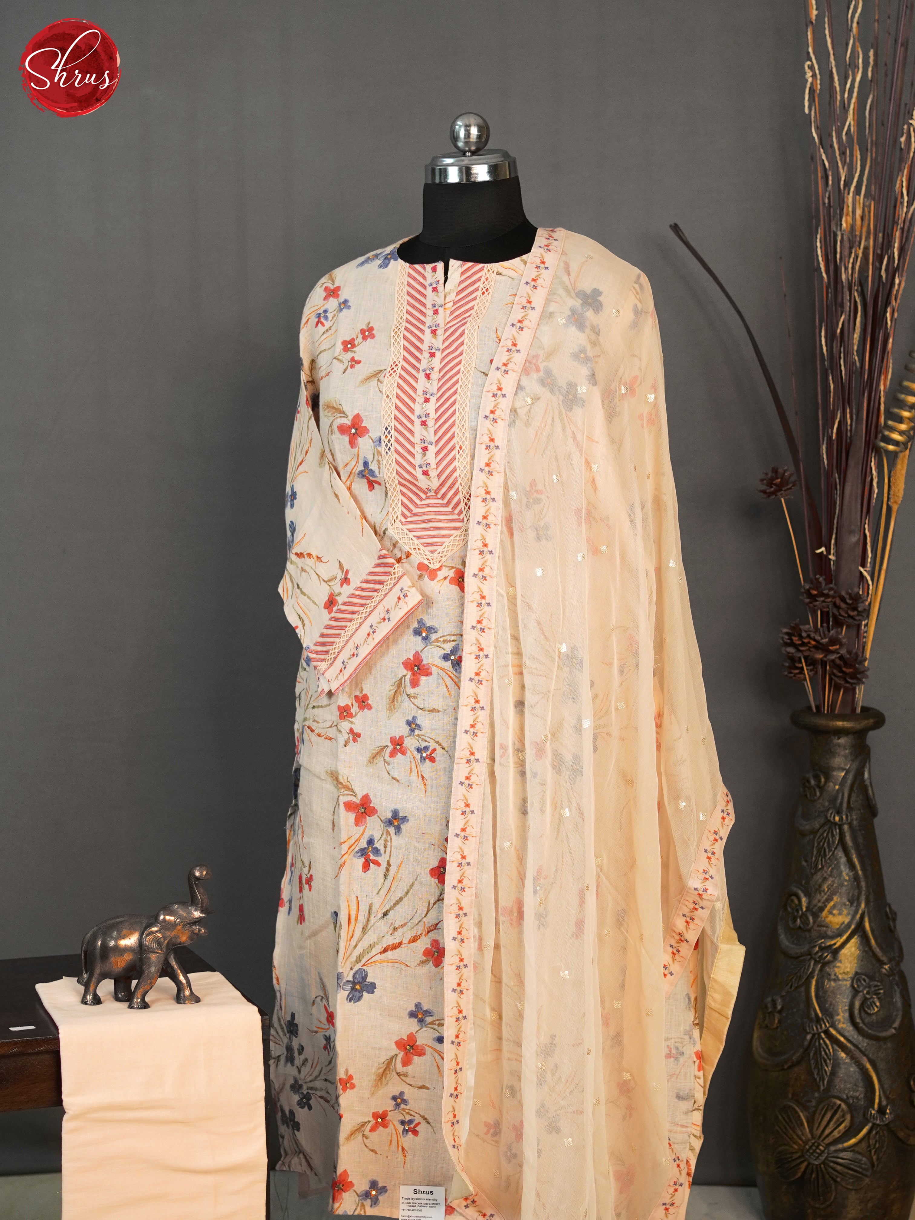 Sandal - Unstitched salwar - Shop on ShrusEternity.com