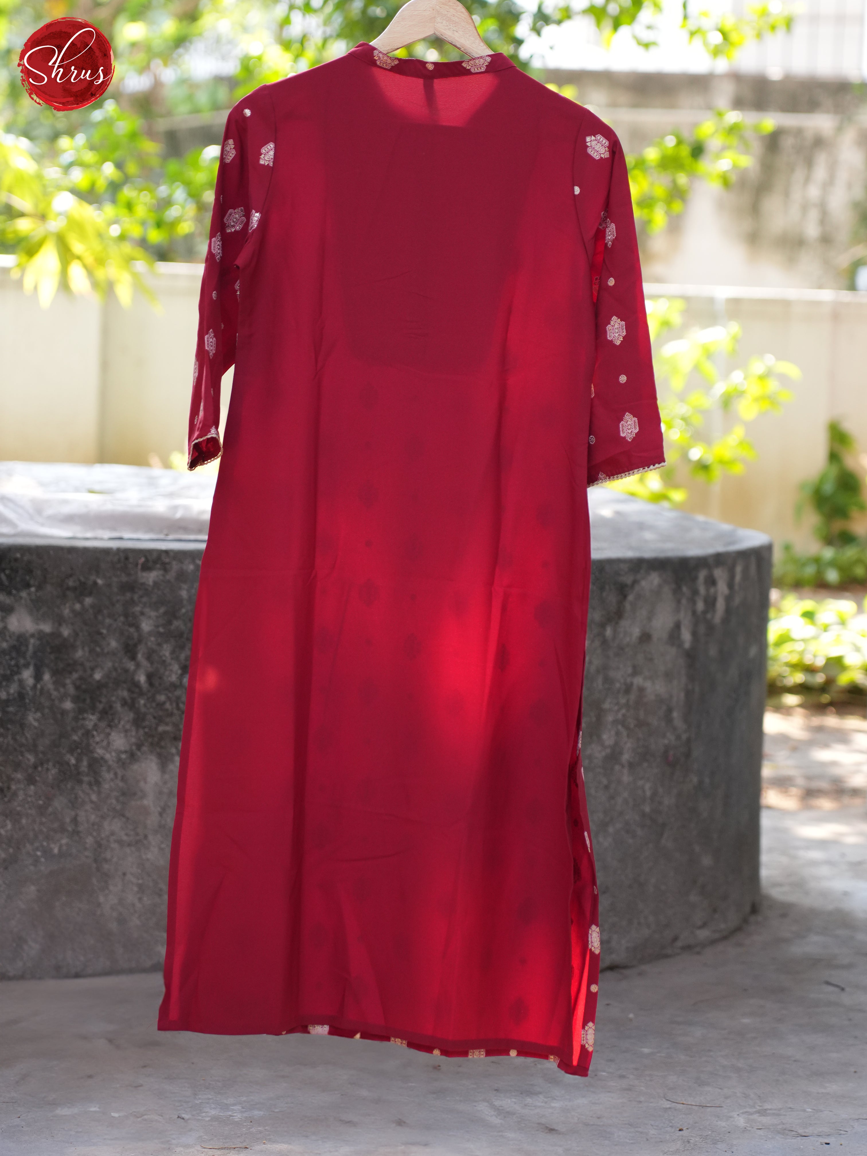 Maroon- Readymade Kurti - Shop on ShrusEternity.com