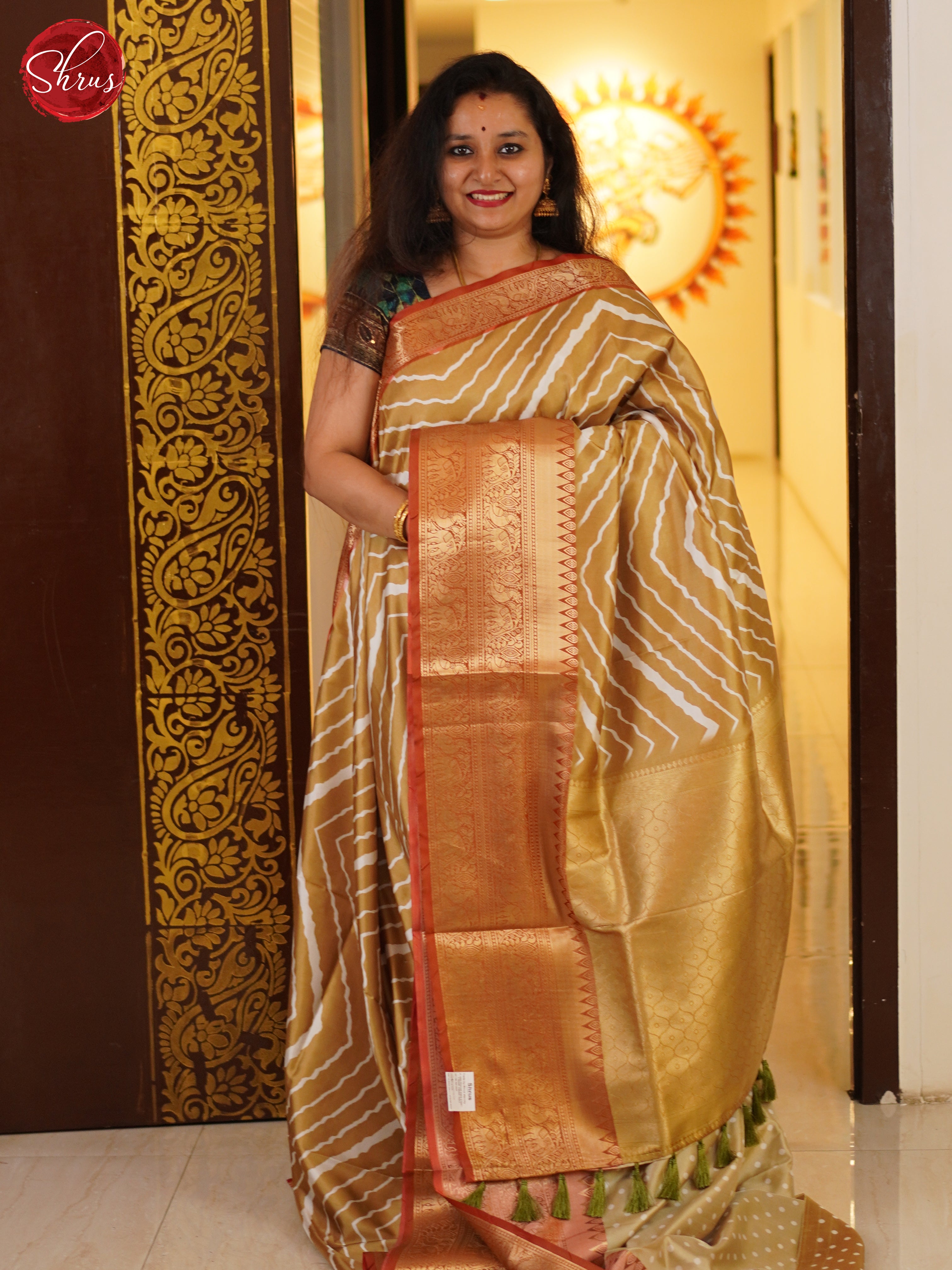 BHS23292 - Semi Dupion Saree - Shop on ShrusEternity.com