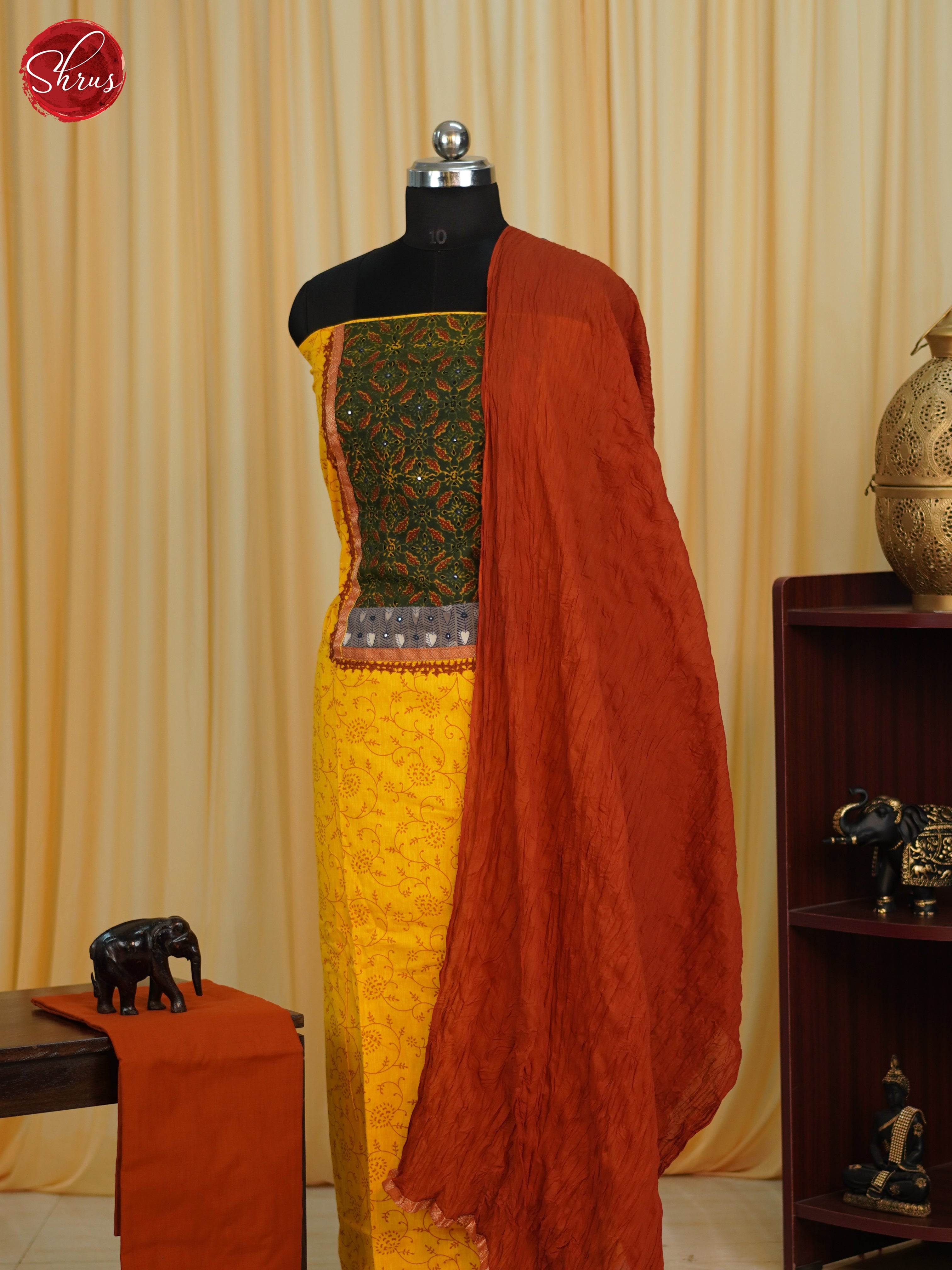 Yellow & Red - Cotton salwar - Shop on ShrusEternity.com