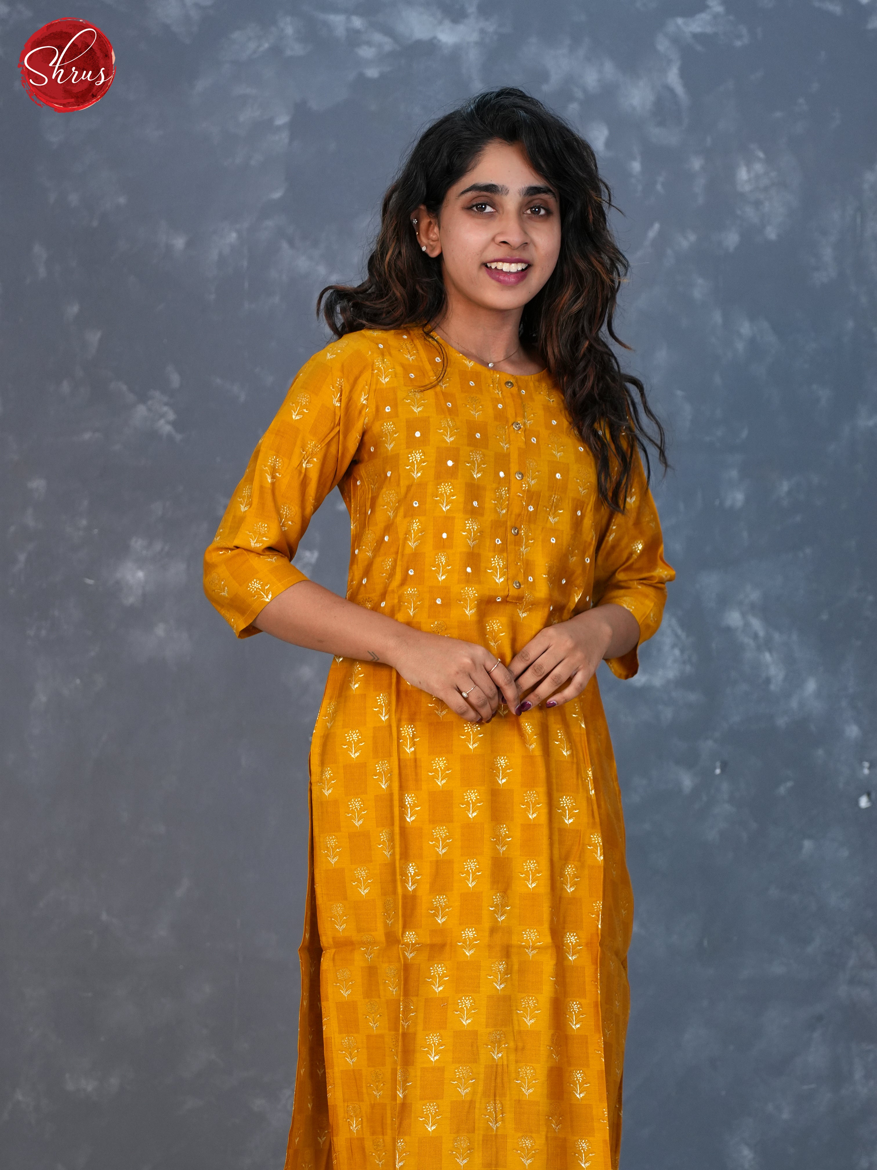 Mustard - Printed 2pc Readymade Salwar Suits - Shop on ShrusEternity.com