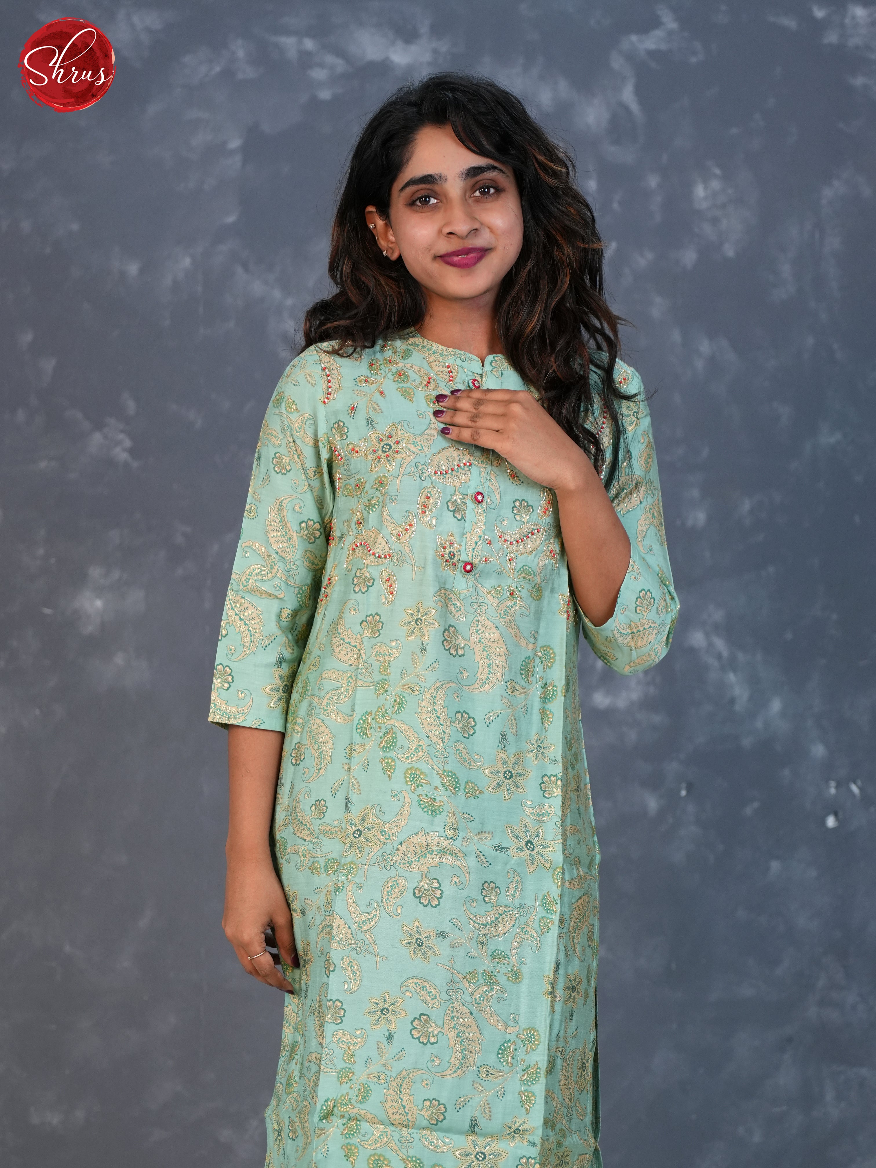 Green - Cotton printed 2pc Readymade Salwar Suits - Shop on ShrusEternity.com