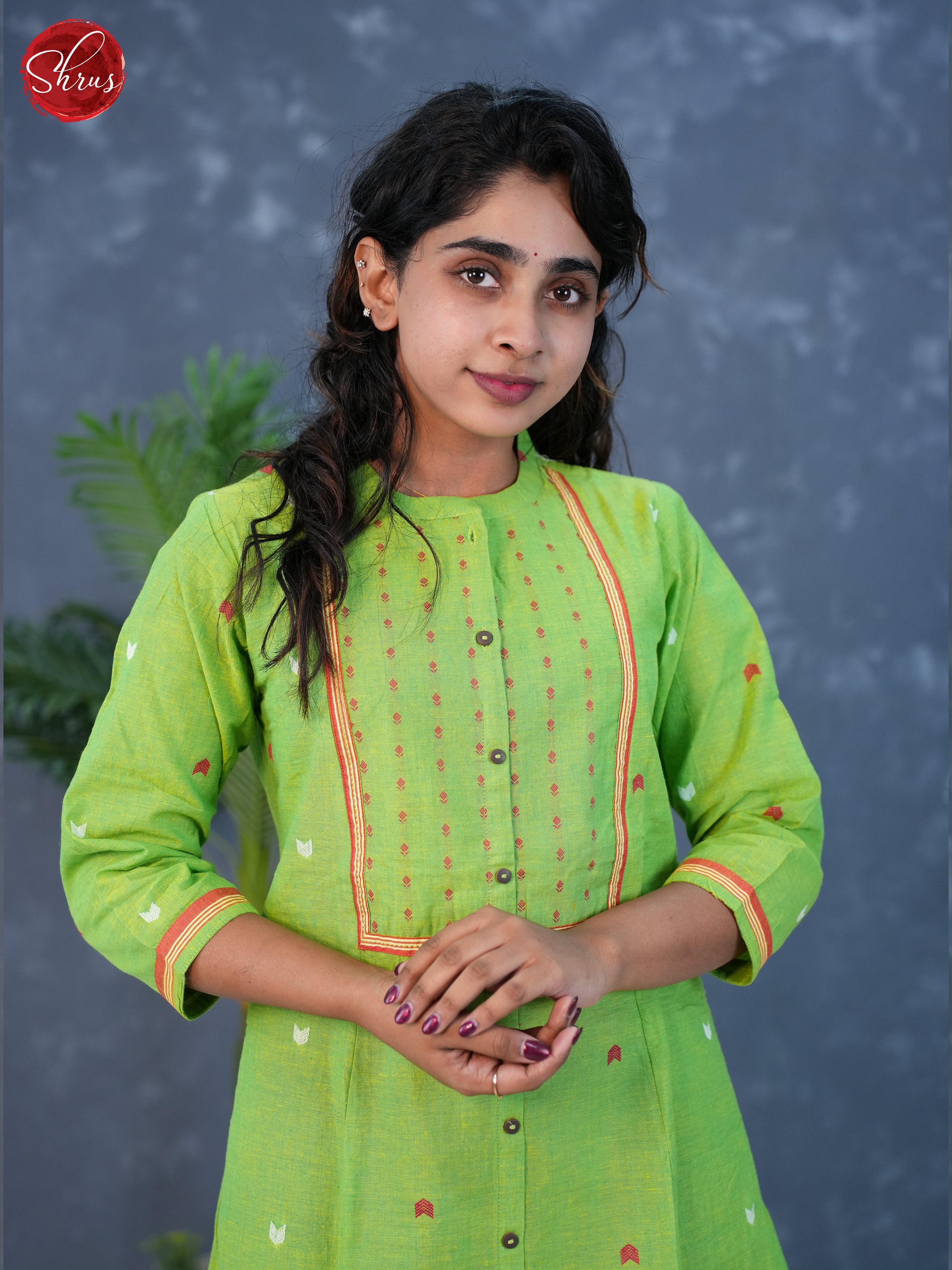 Green - Embroidered Readymade Kurti - Shop on ShrusEternity.com
