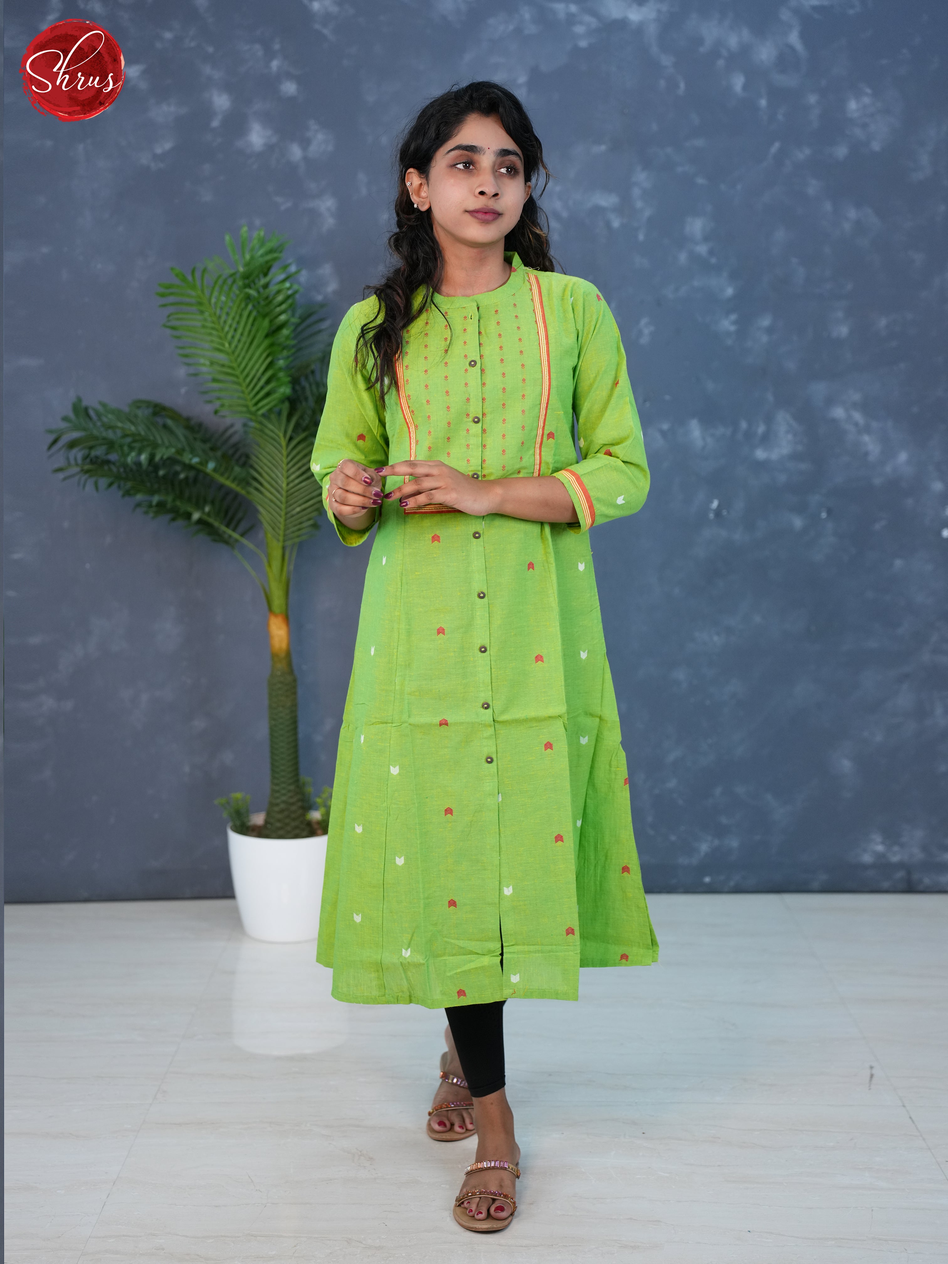 Green - Embroidered Readymade Kurti - Shop on ShrusEternity.com
