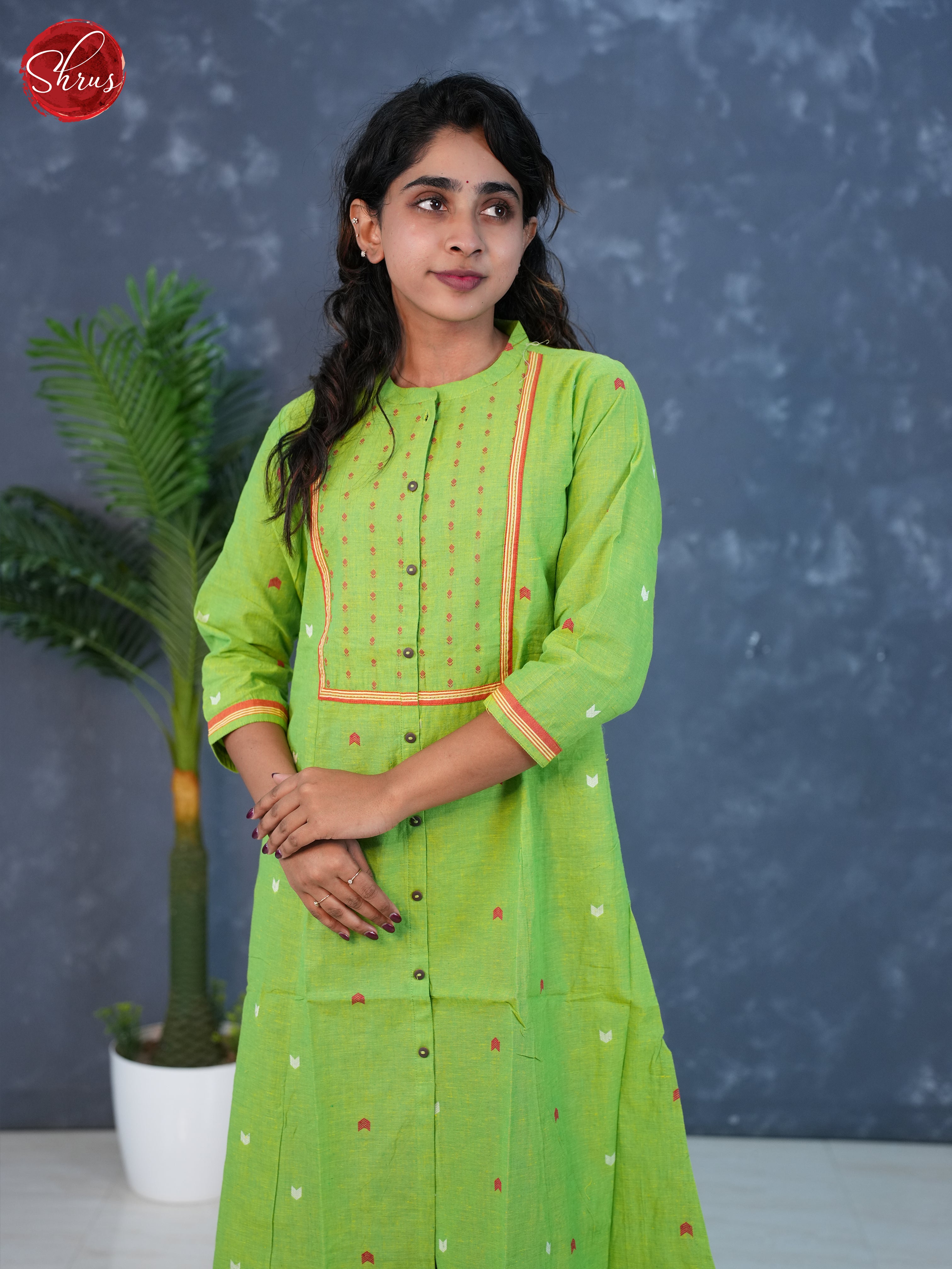 Green - Embroidered Readymade Kurti - Shop on ShrusEternity.com