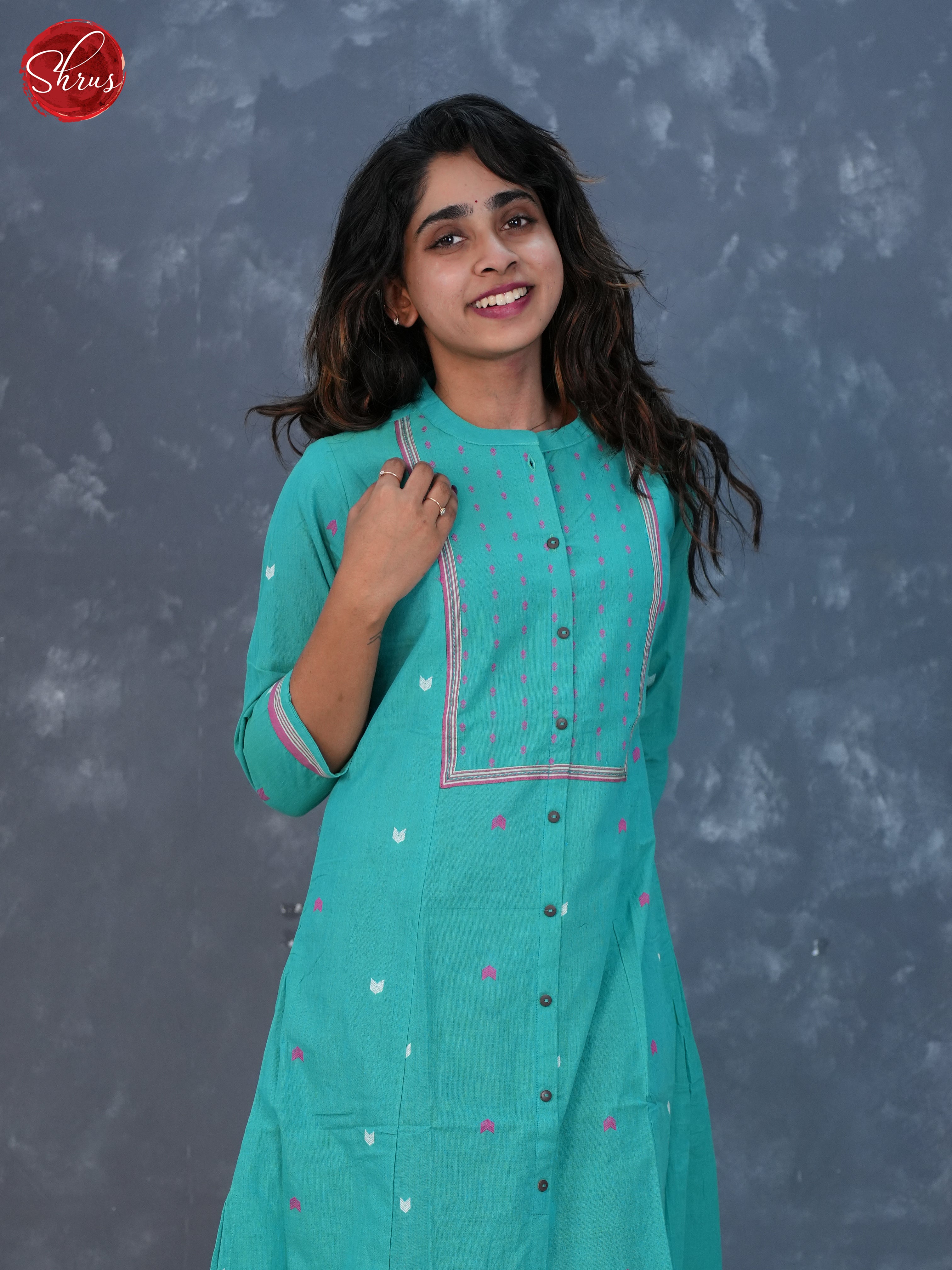 Green- Embroidered Readymade Kurti - Shop on ShrusEternity.com