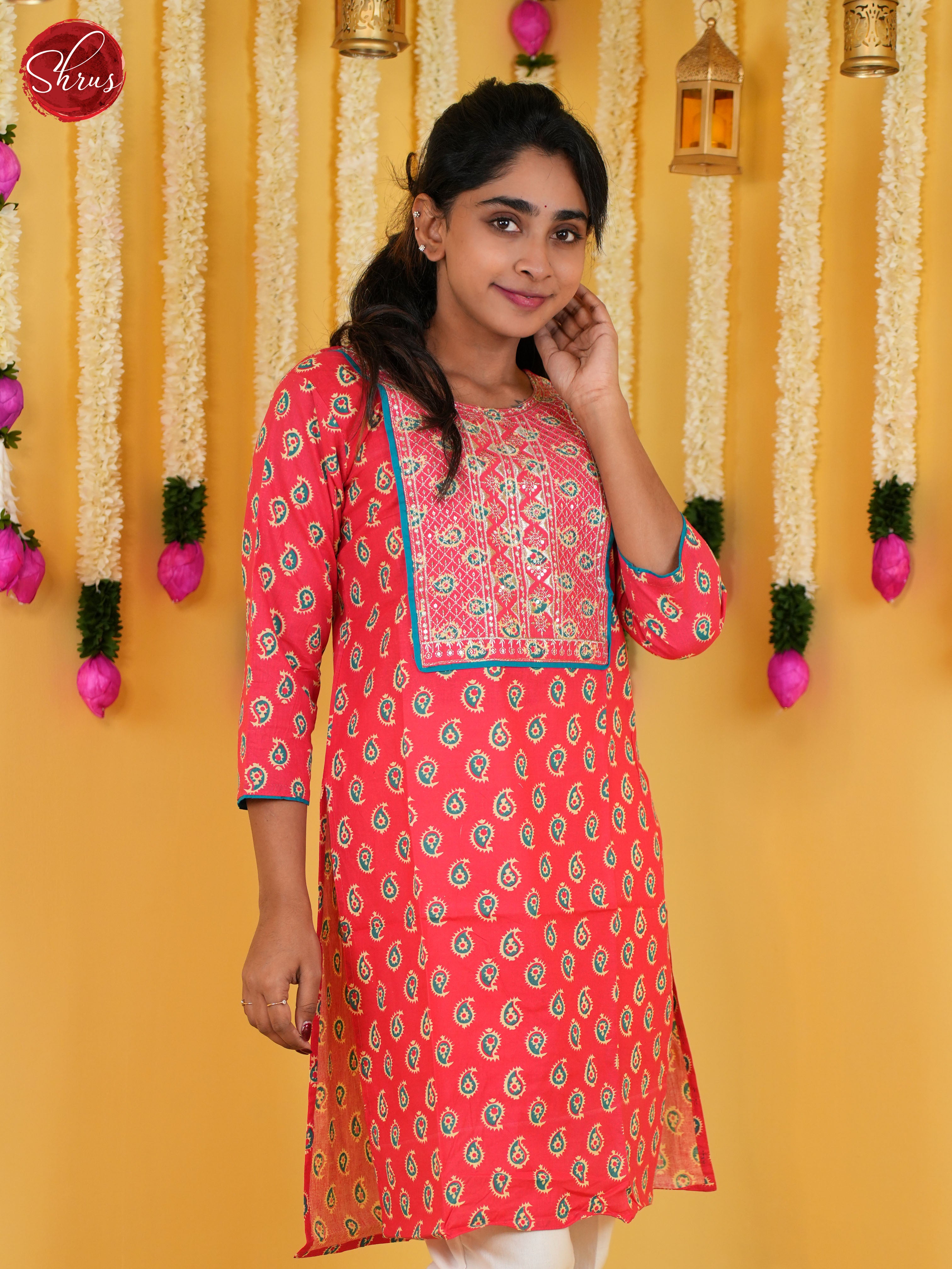 Pink - Block Printed Readymade Suits - Shop on ShrusEternity.com
