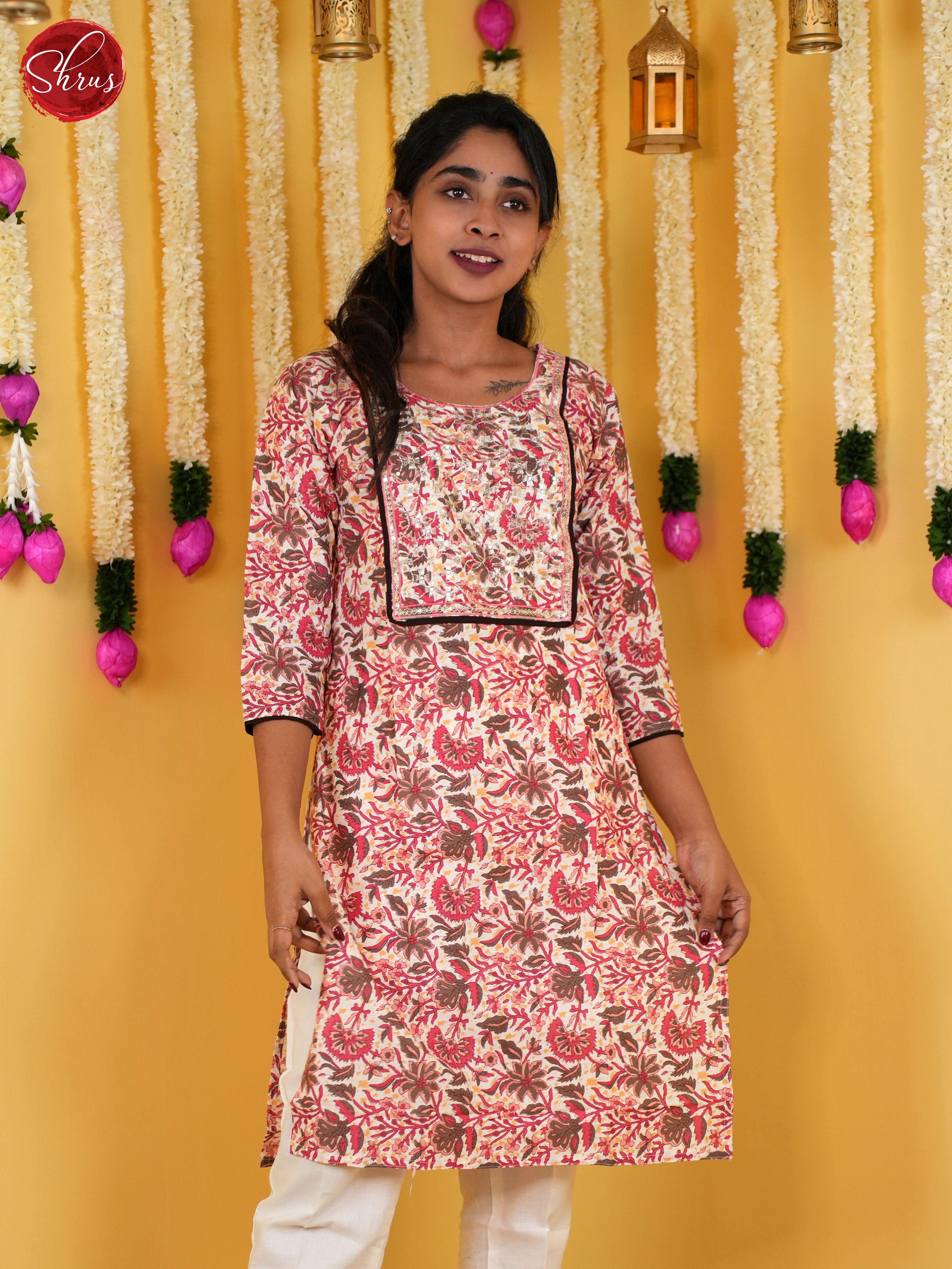 Cream & Pink -Readymade Suits - Shop on ShrusEternity.com