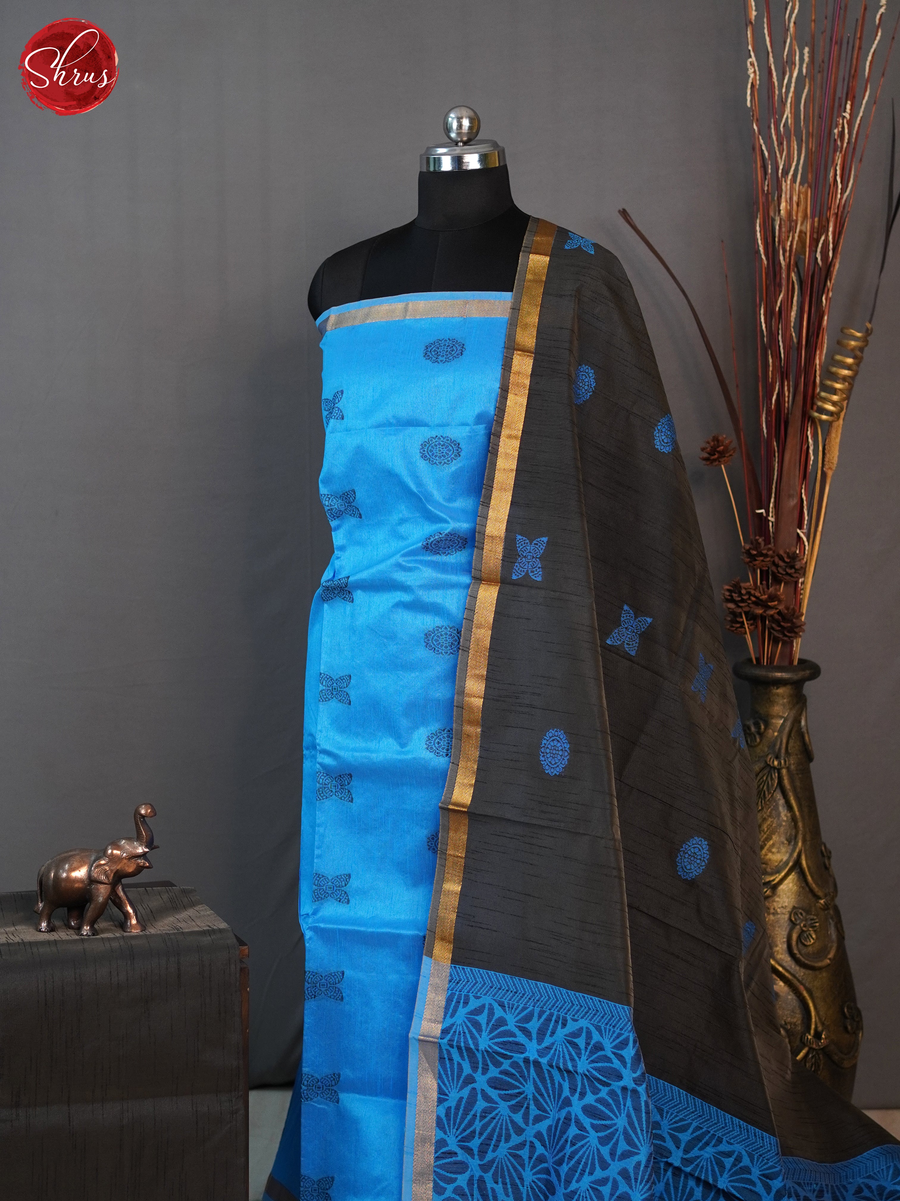 BJS13668 - Semi rawsilk salwar - Shop on ShrusEternity.com