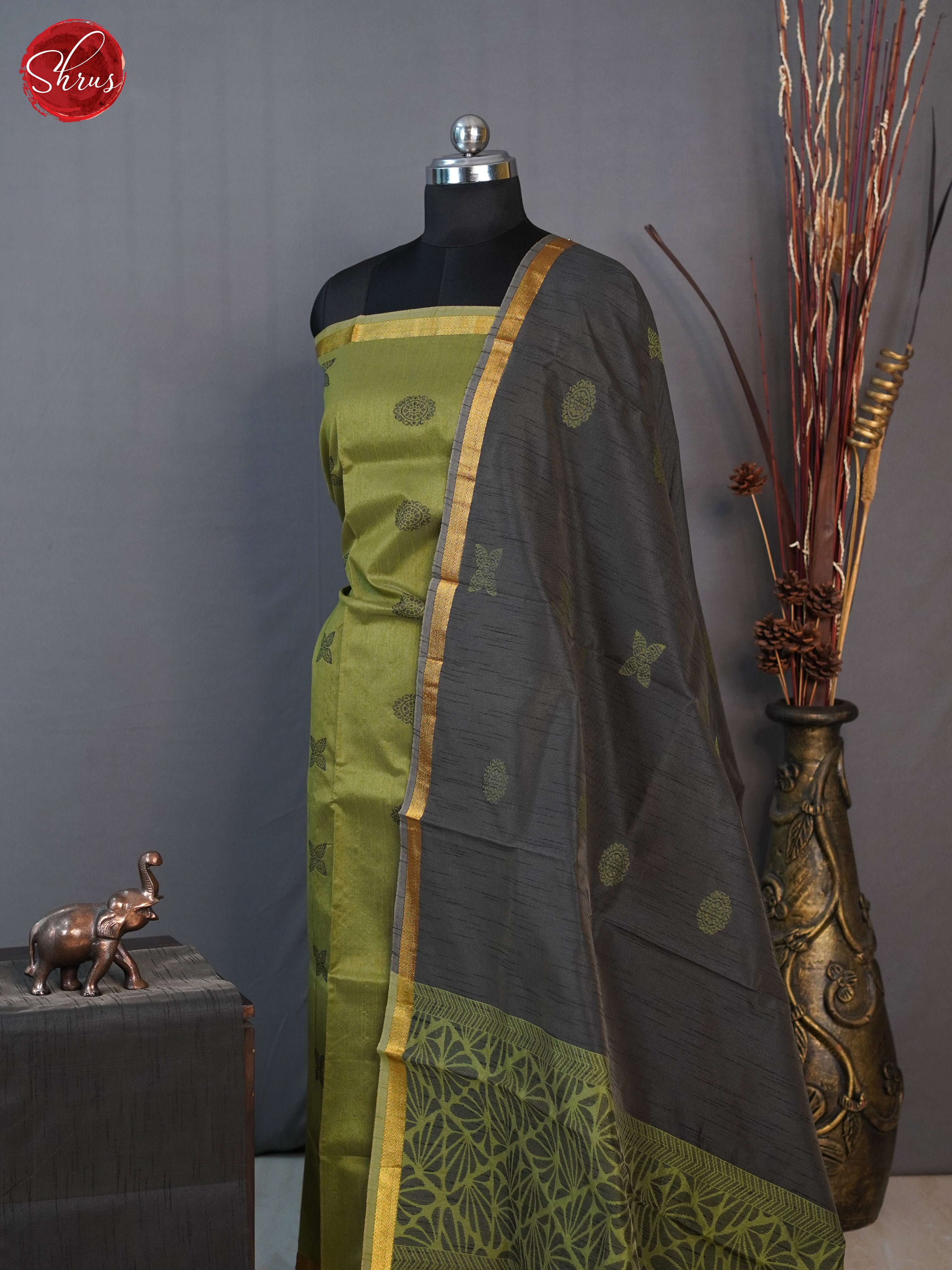 BJS13675 - Semi rawsilk salwar - Shop on ShrusEternity.com