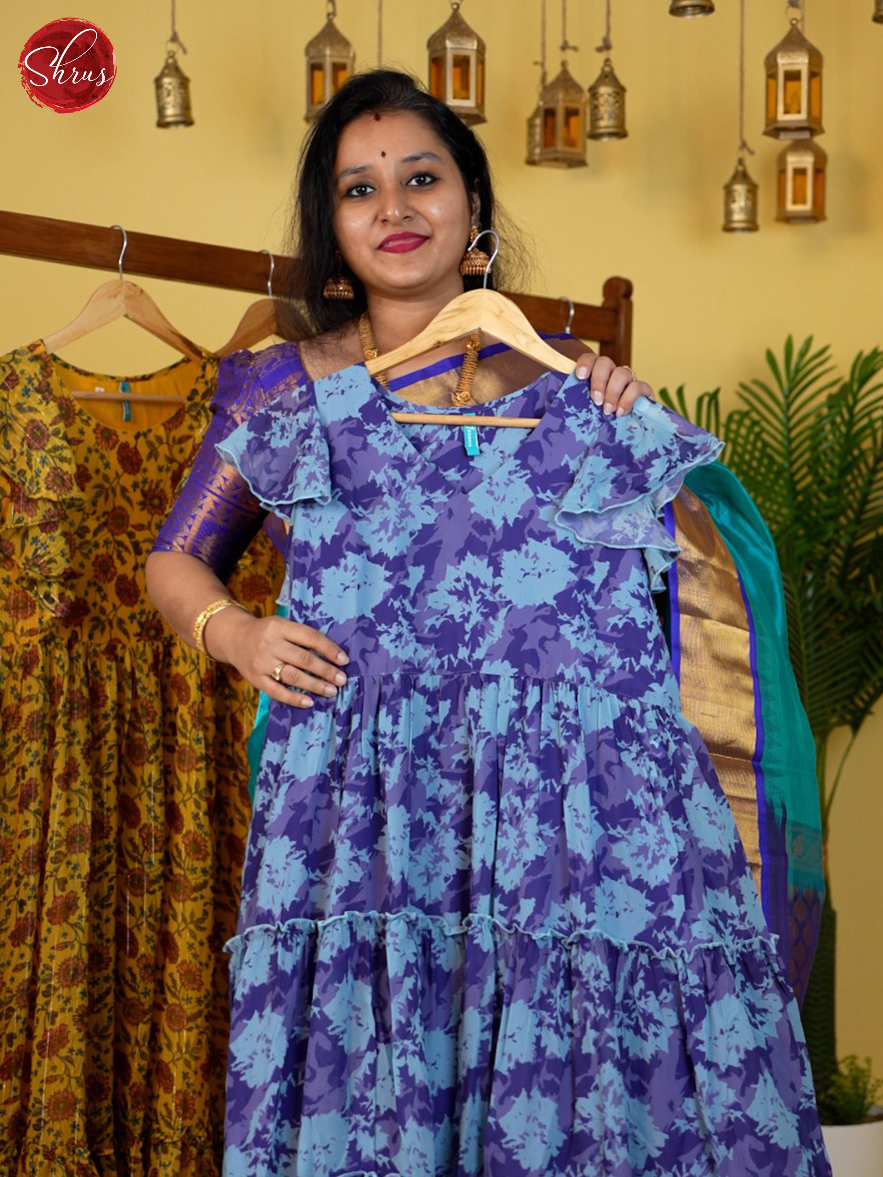 Blue - Readymade Kurti - Shop on ShrusEternity.com