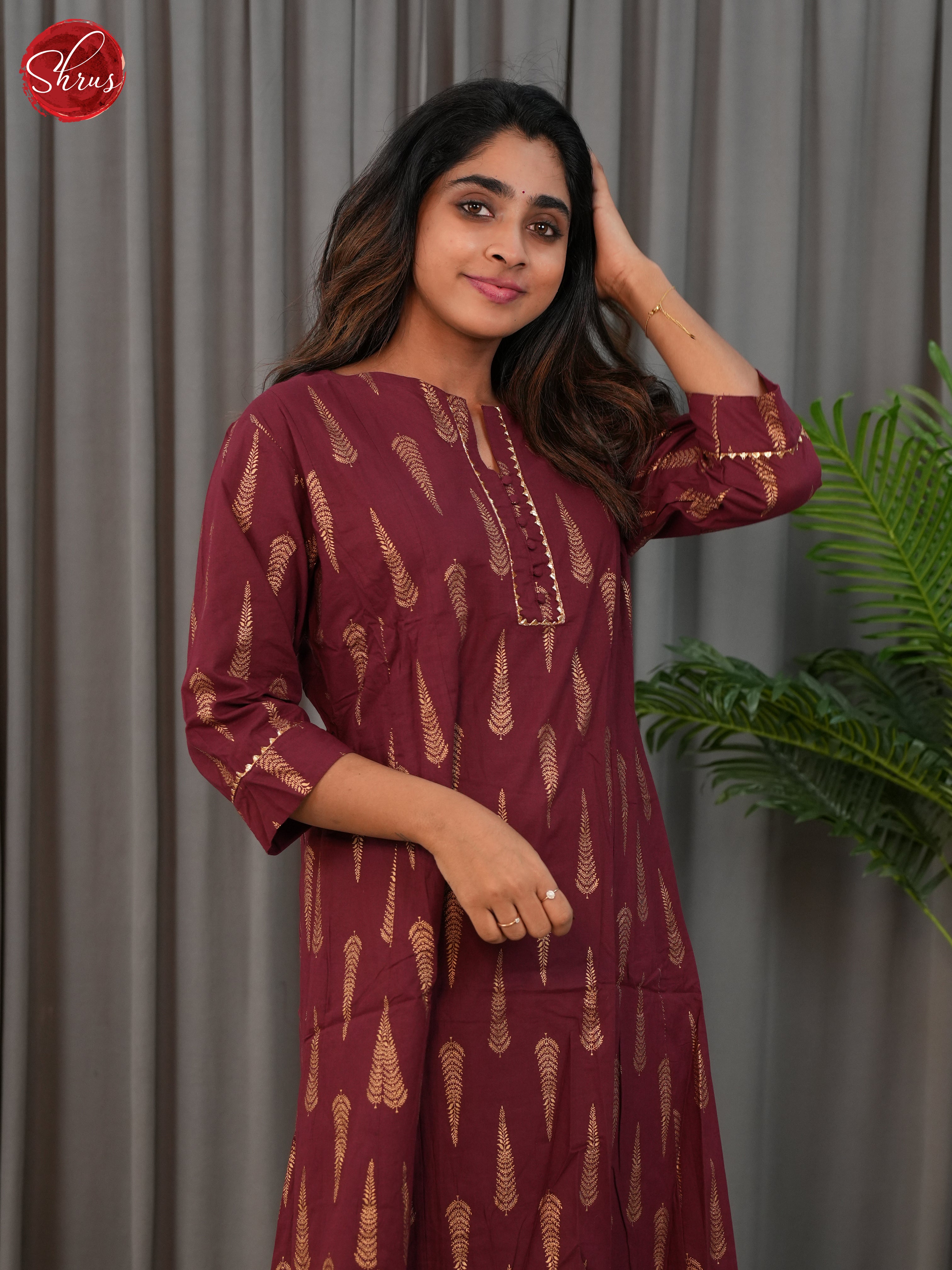 Maroon -Anarkali Readymade Suits - Shop on ShrusEternity.com