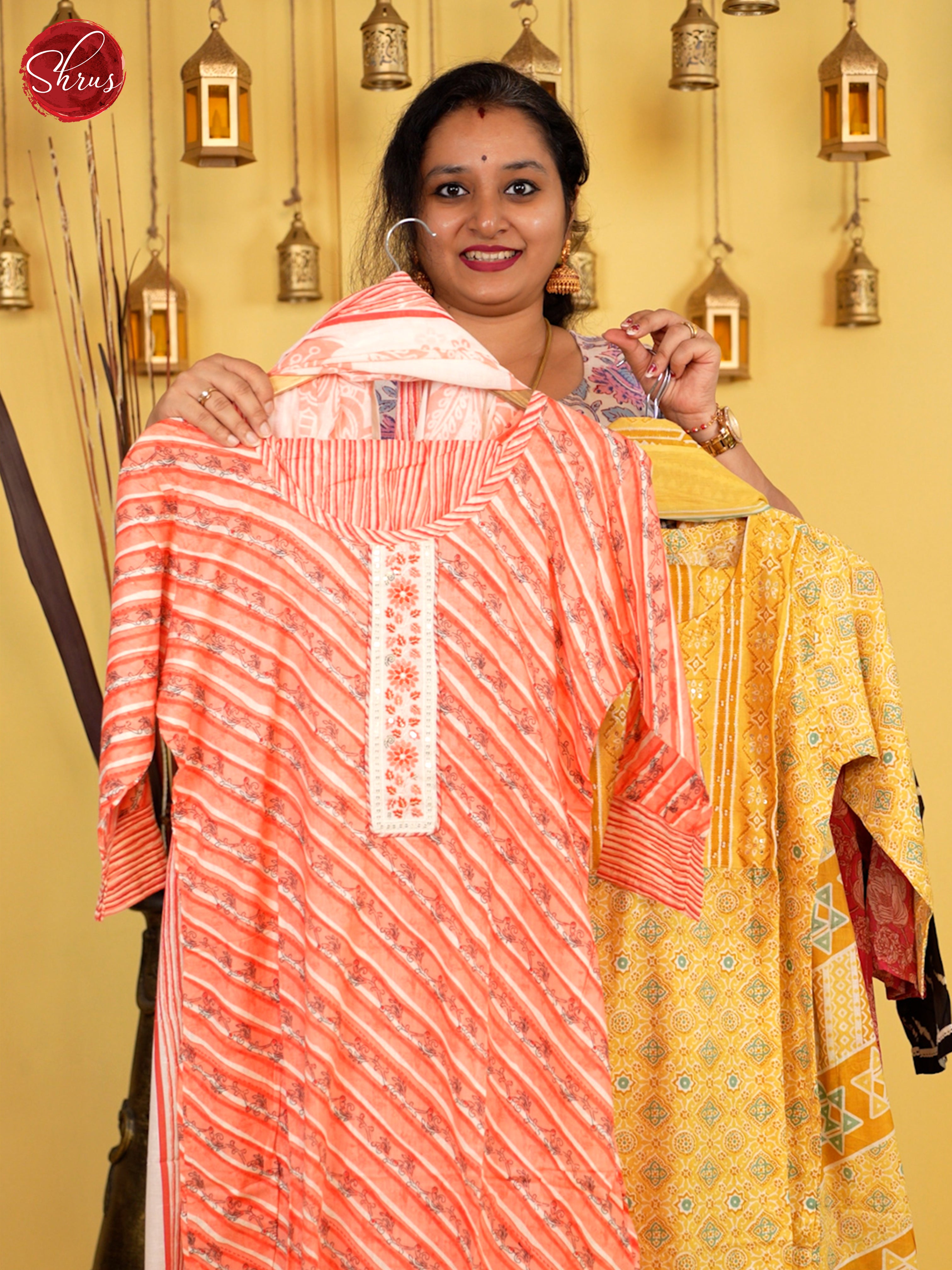Peach - Readymade Kurti - Shop on ShrusEternity.com