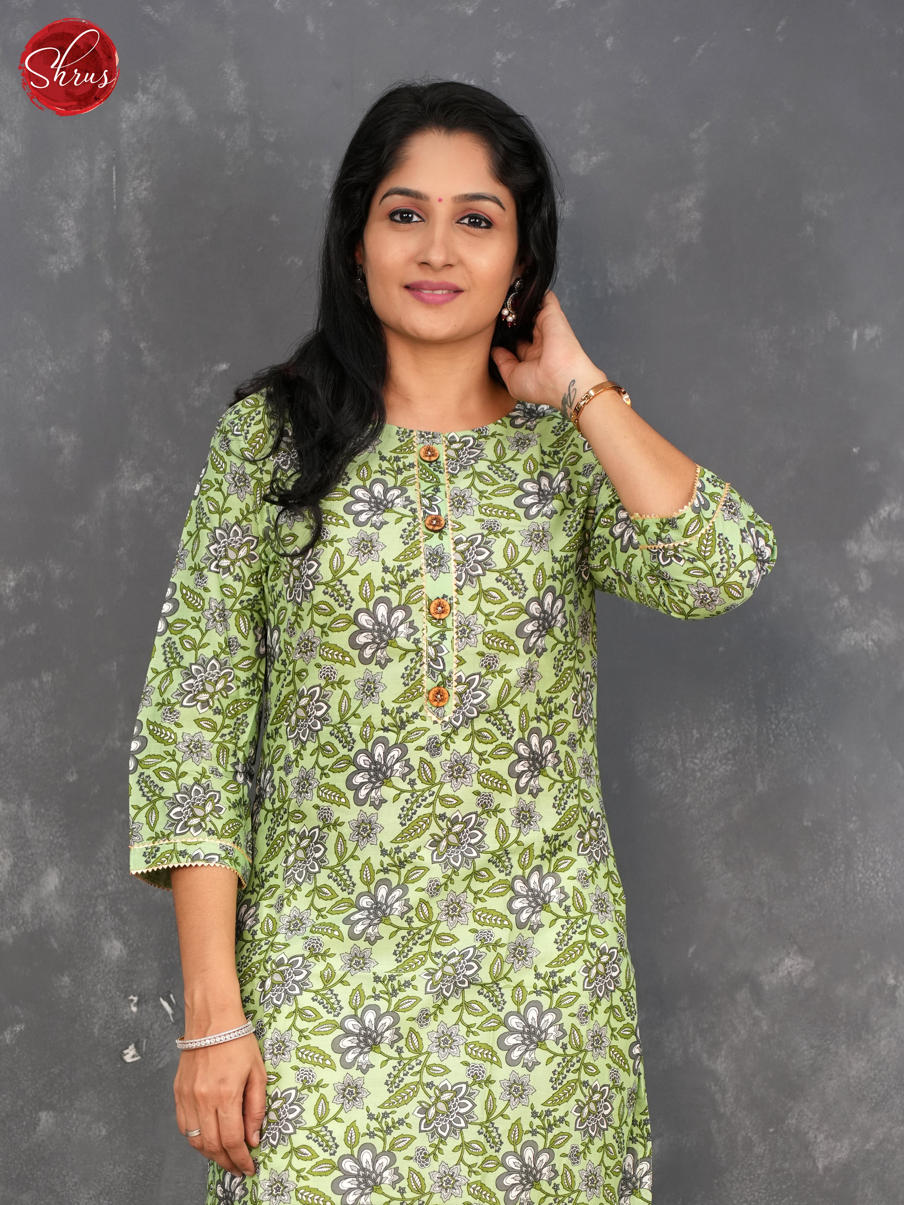 Green - Readymade kurti - Shop on ShrusEternity.com
