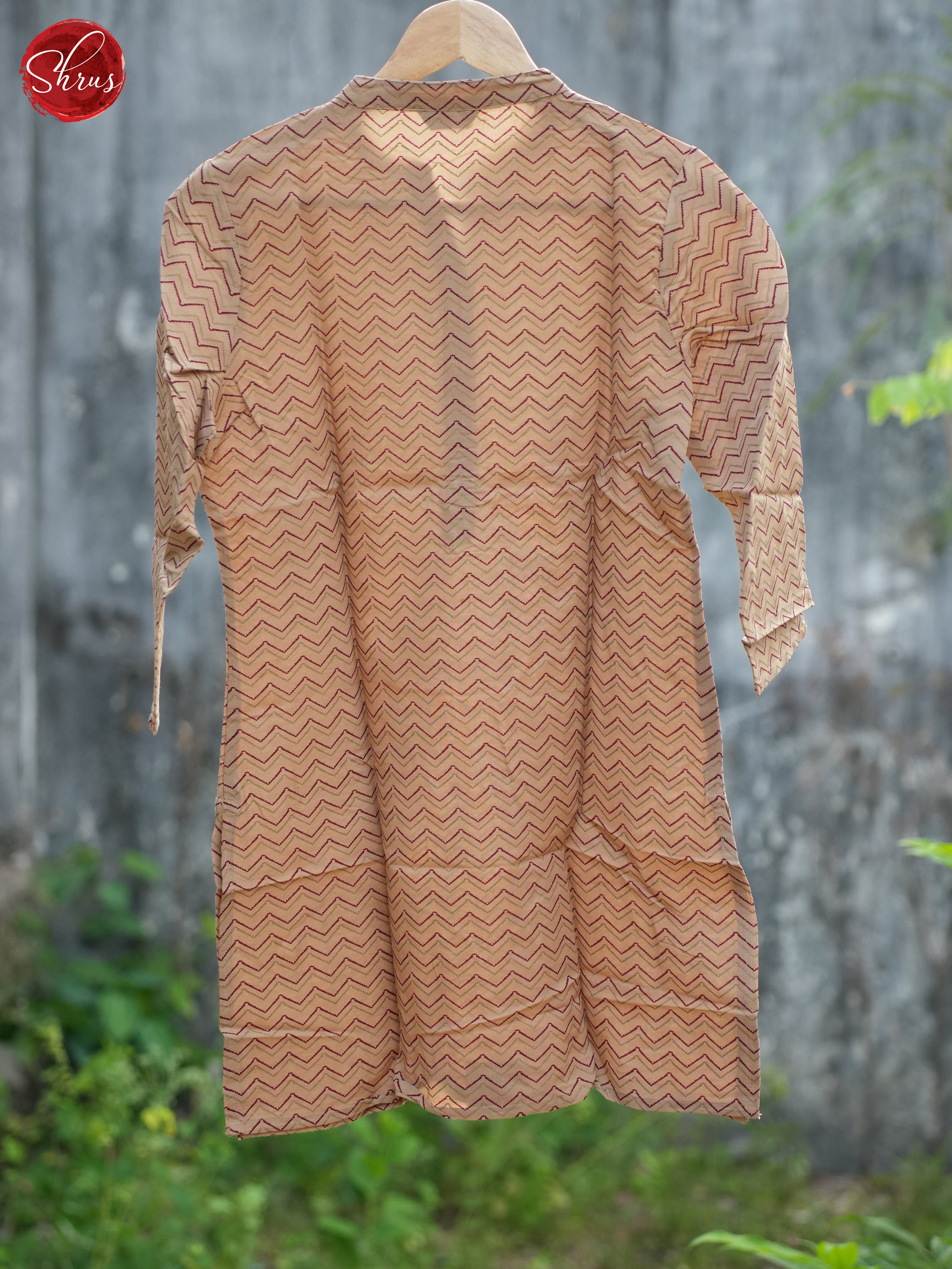 Brown - Short printed Casual Readymade Kurti - Shop on ShrusEternity.com
