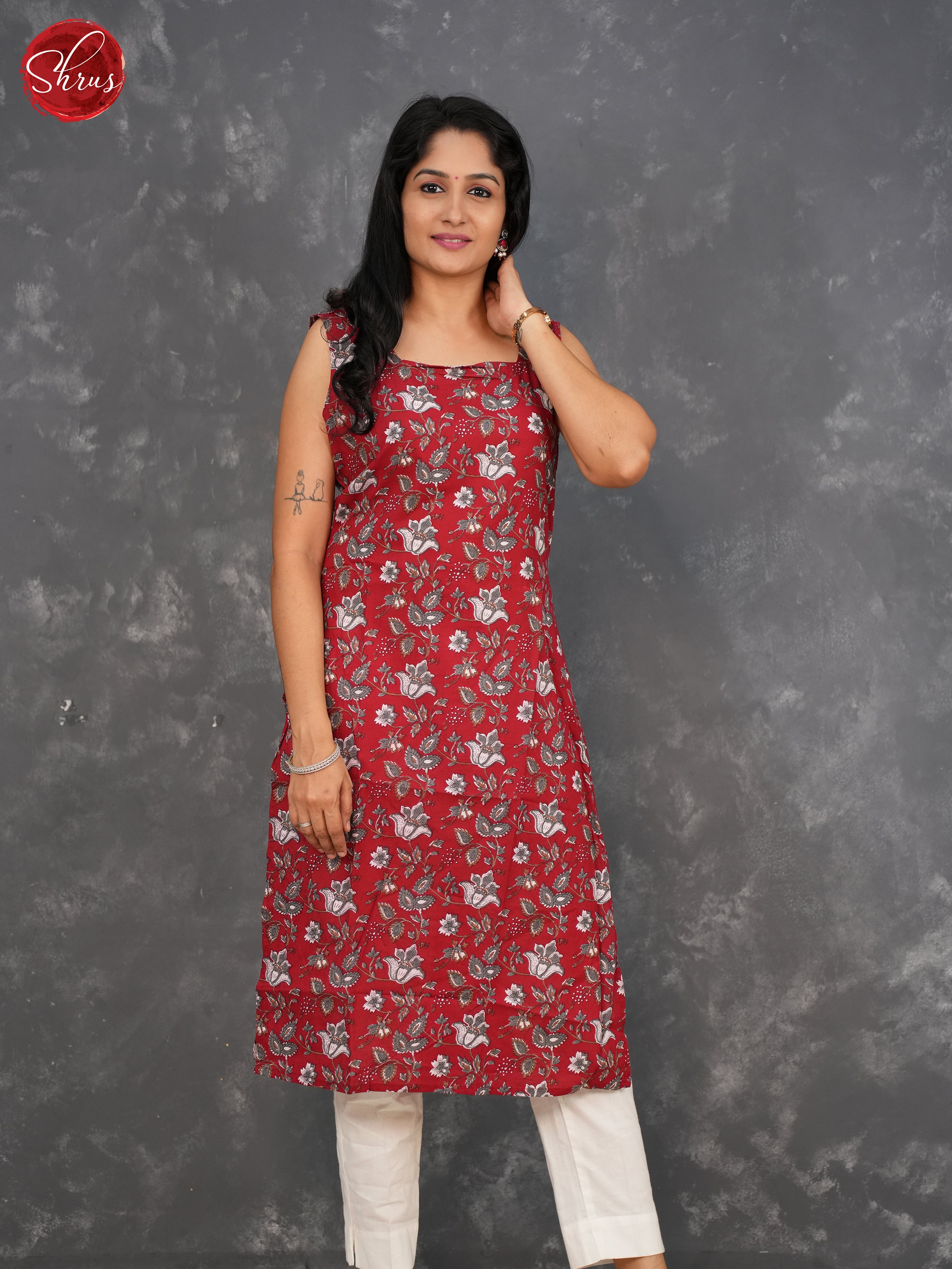 Red - Readymade kurti - Shop on ShrusEternity.com