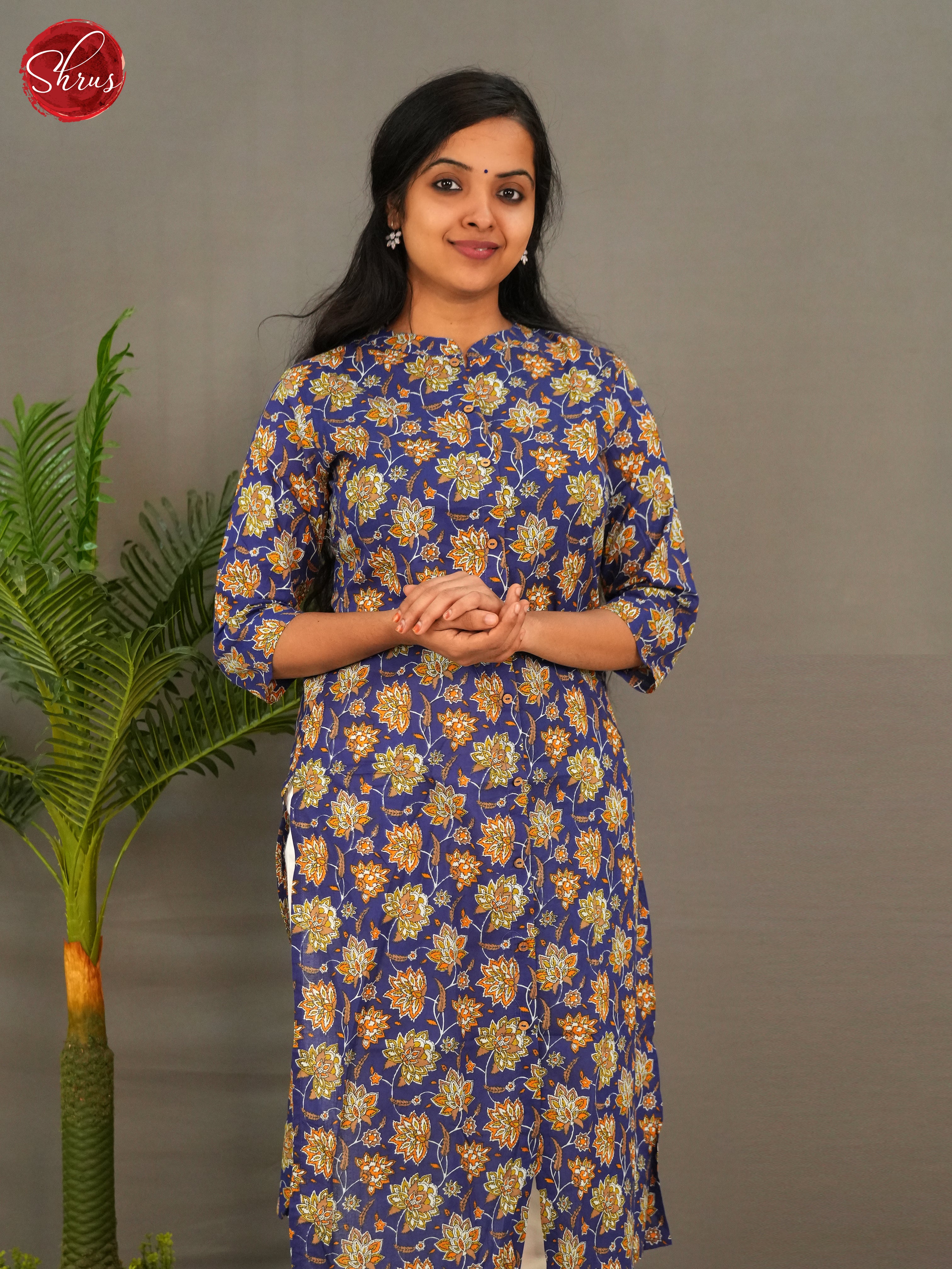 Blue - Readymade Kurti - Shop on ShrusEternity.com