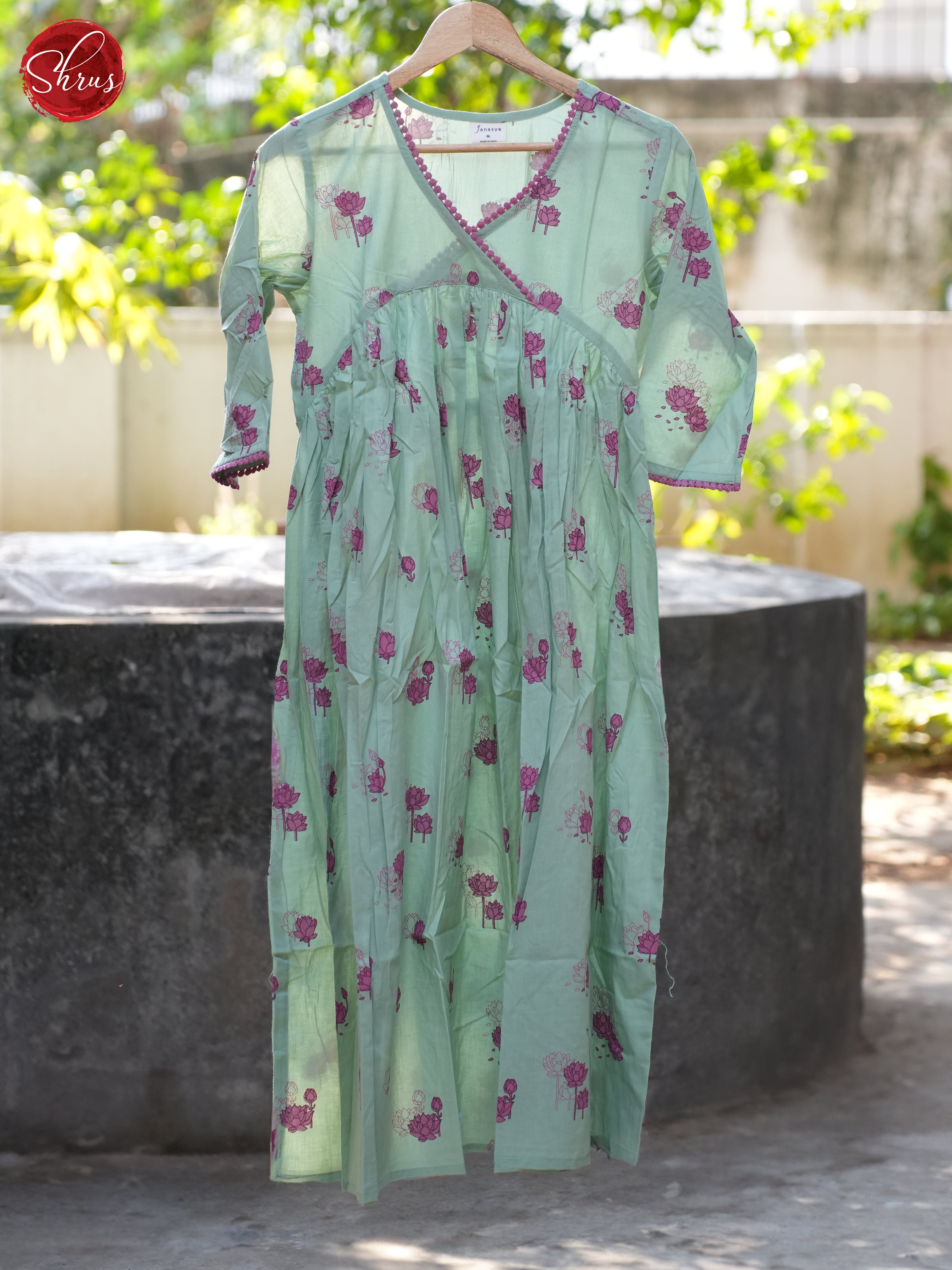 Green- Readymade Kurti - Shop on ShrusEternity.com