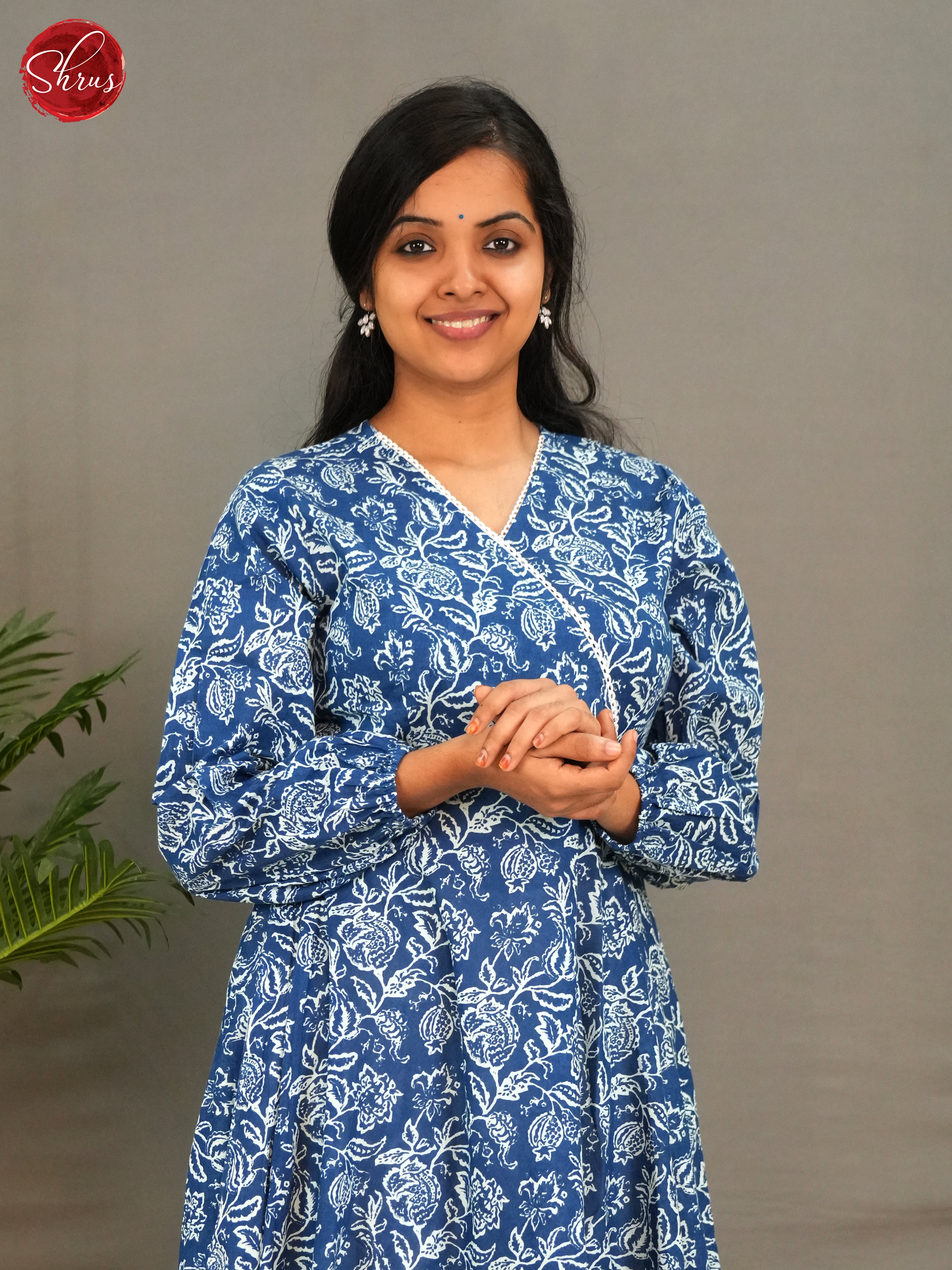 Blue - Readymade kurti - Shop on ShrusEternity.com