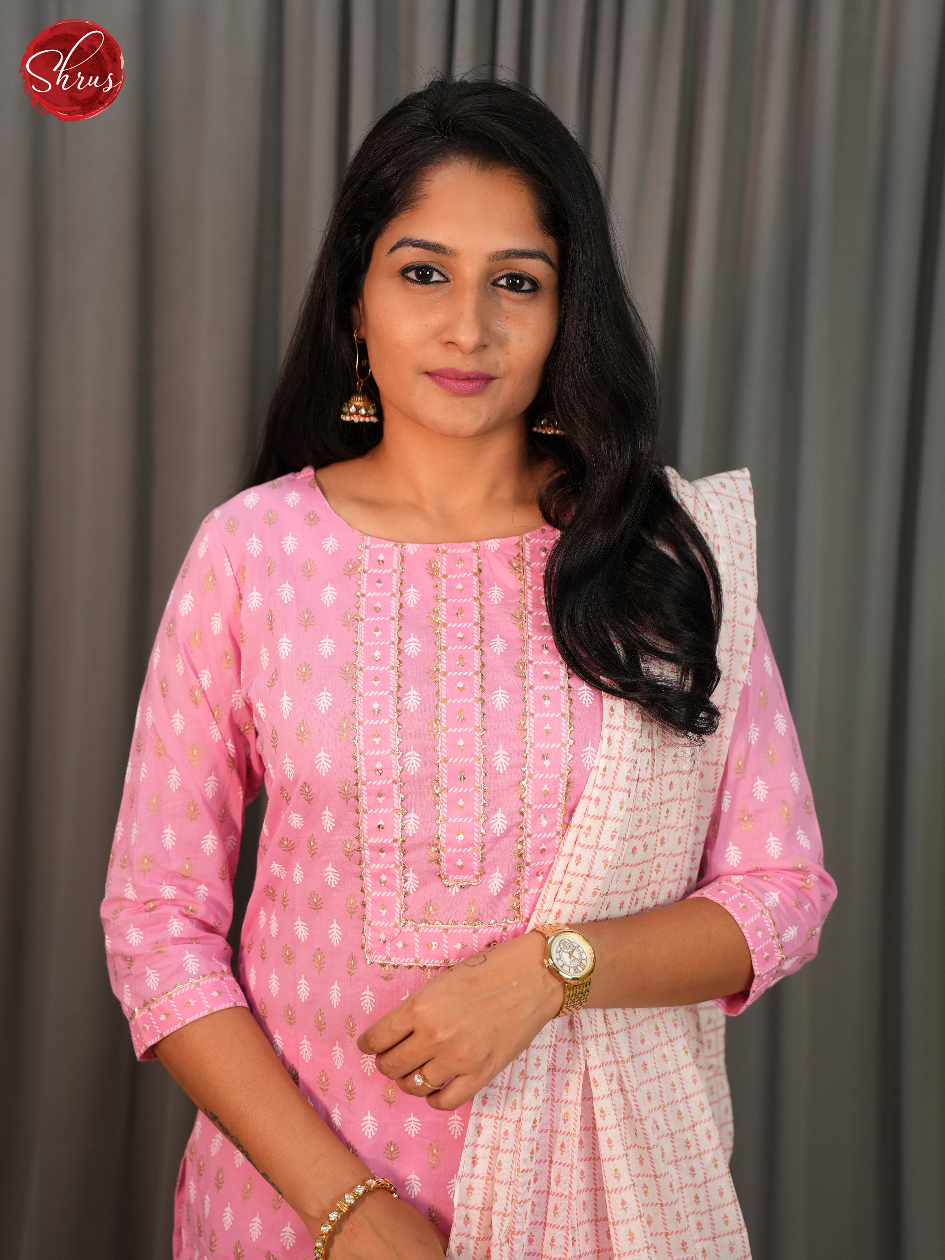 Pink & WHite - Floral printed 3 pcReadymade Suits - Shop on ShrusEternity.com