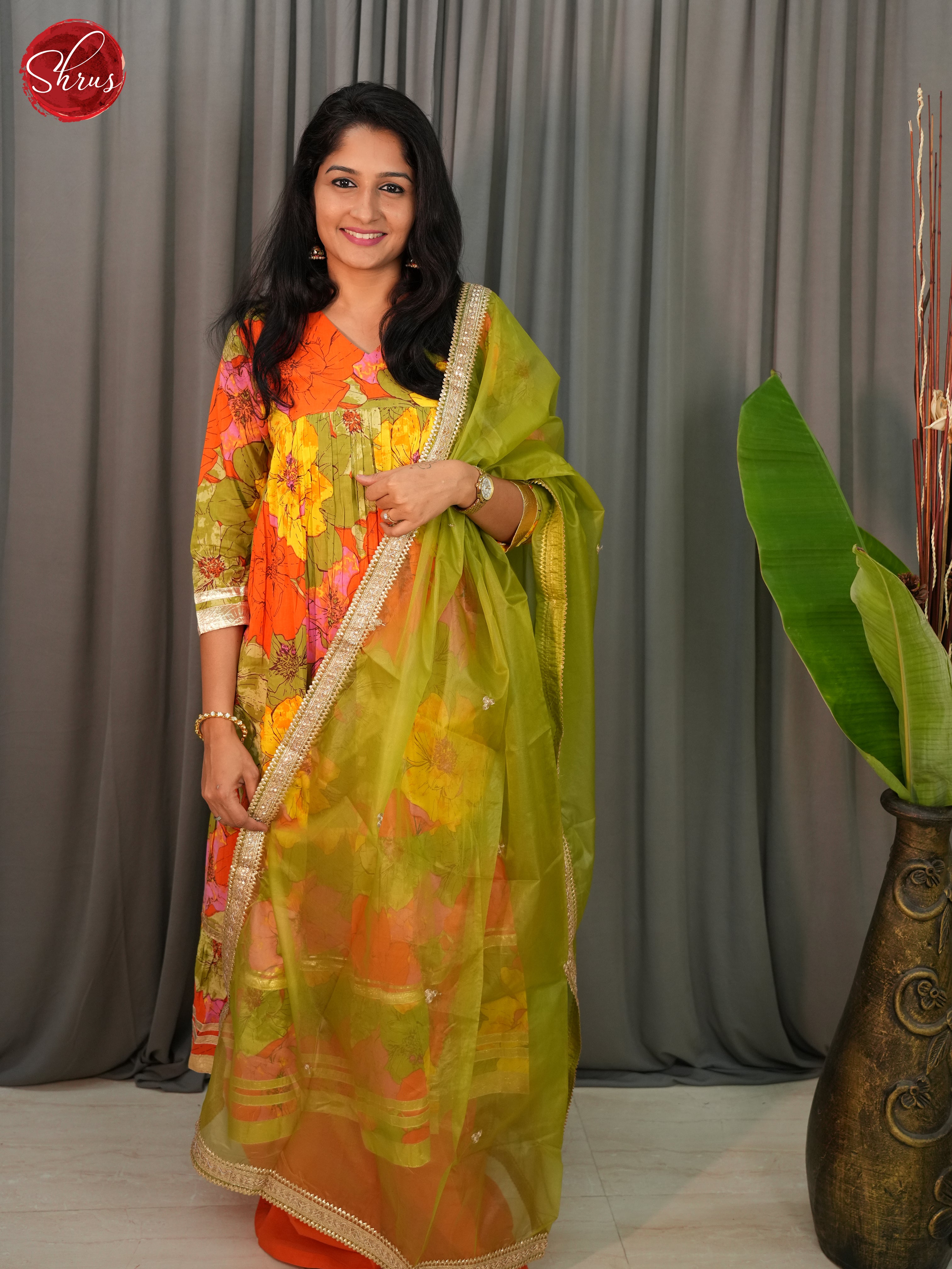 Green - Floral printed 3pc Readymade Suits - Shop on ShrusEternity.com