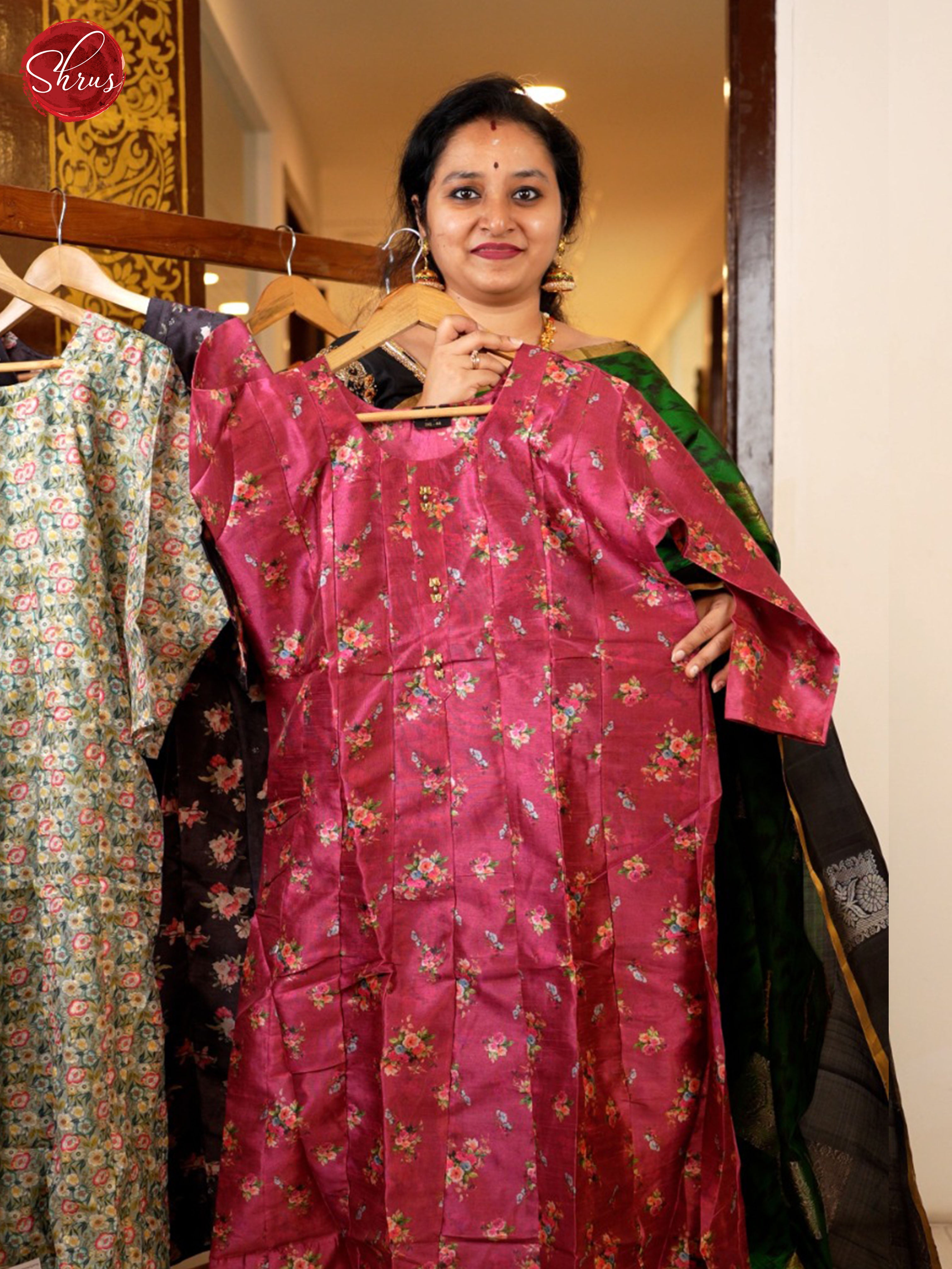 Pink- printed Readymade kurti - Shop on ShrusEternity.com