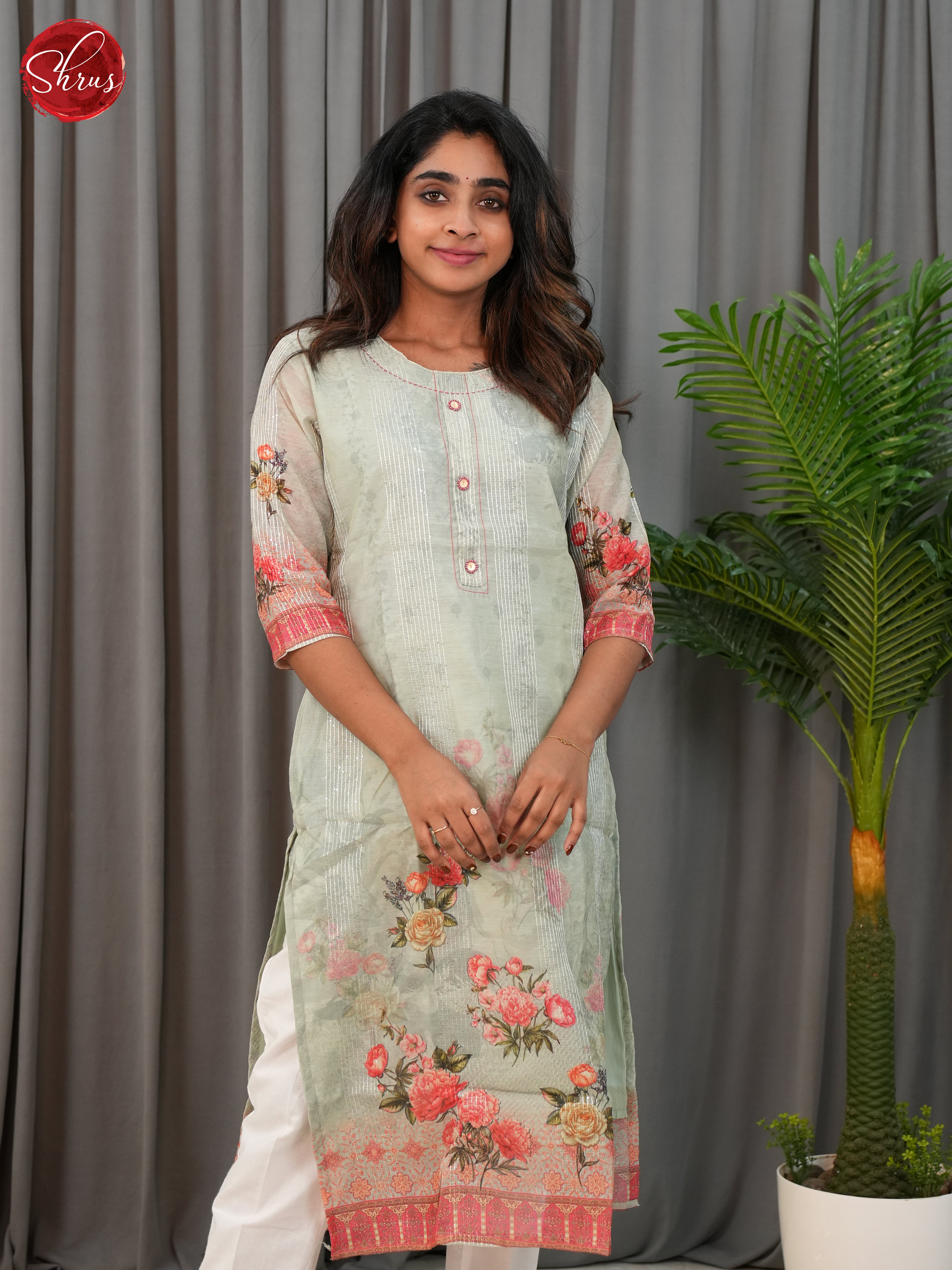 Green -Readymade Kurti - Shop on ShrusEternity.com