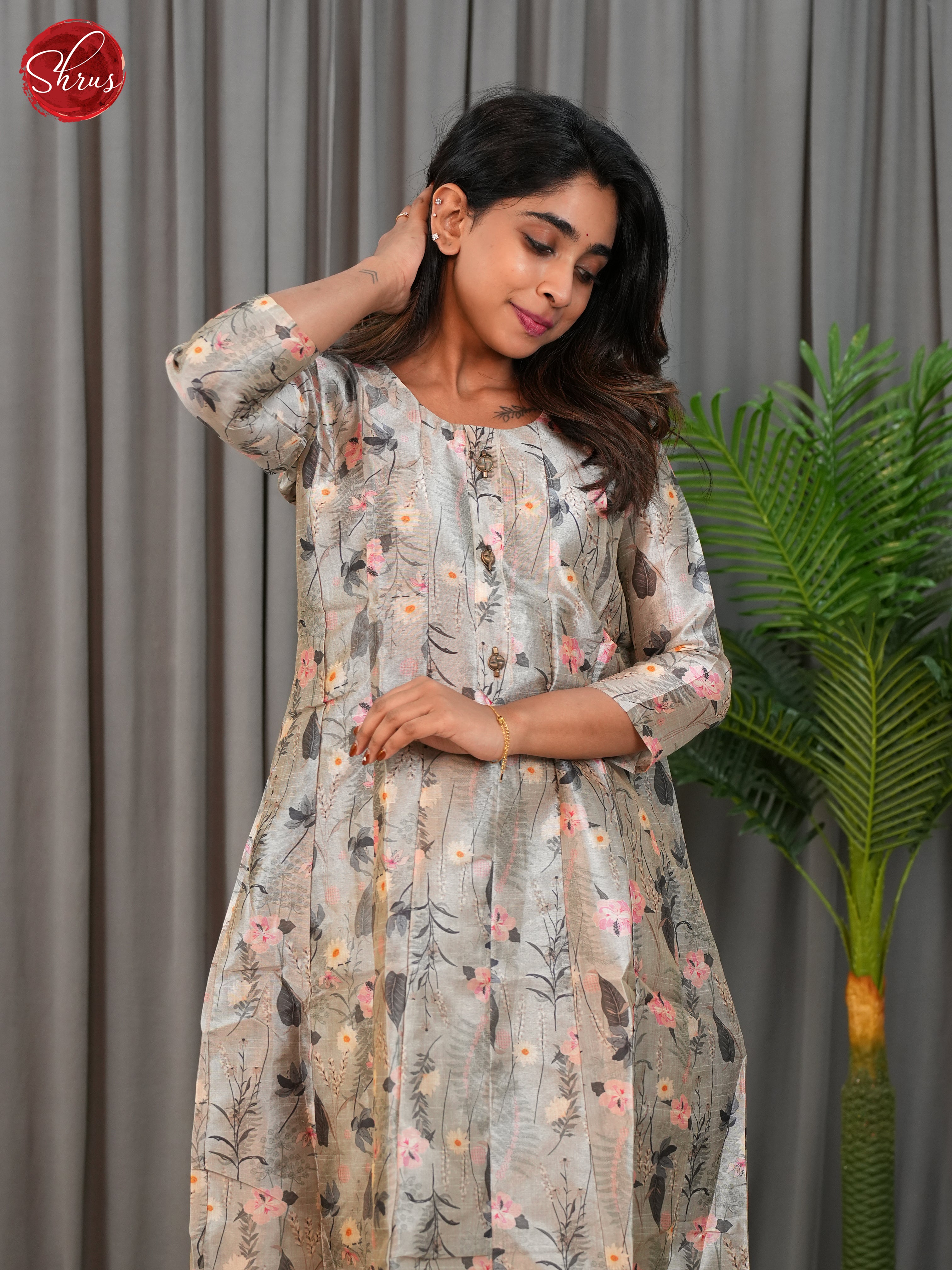 Grey -Anarkali Readymade Suits - Shop on ShrusEternity.com