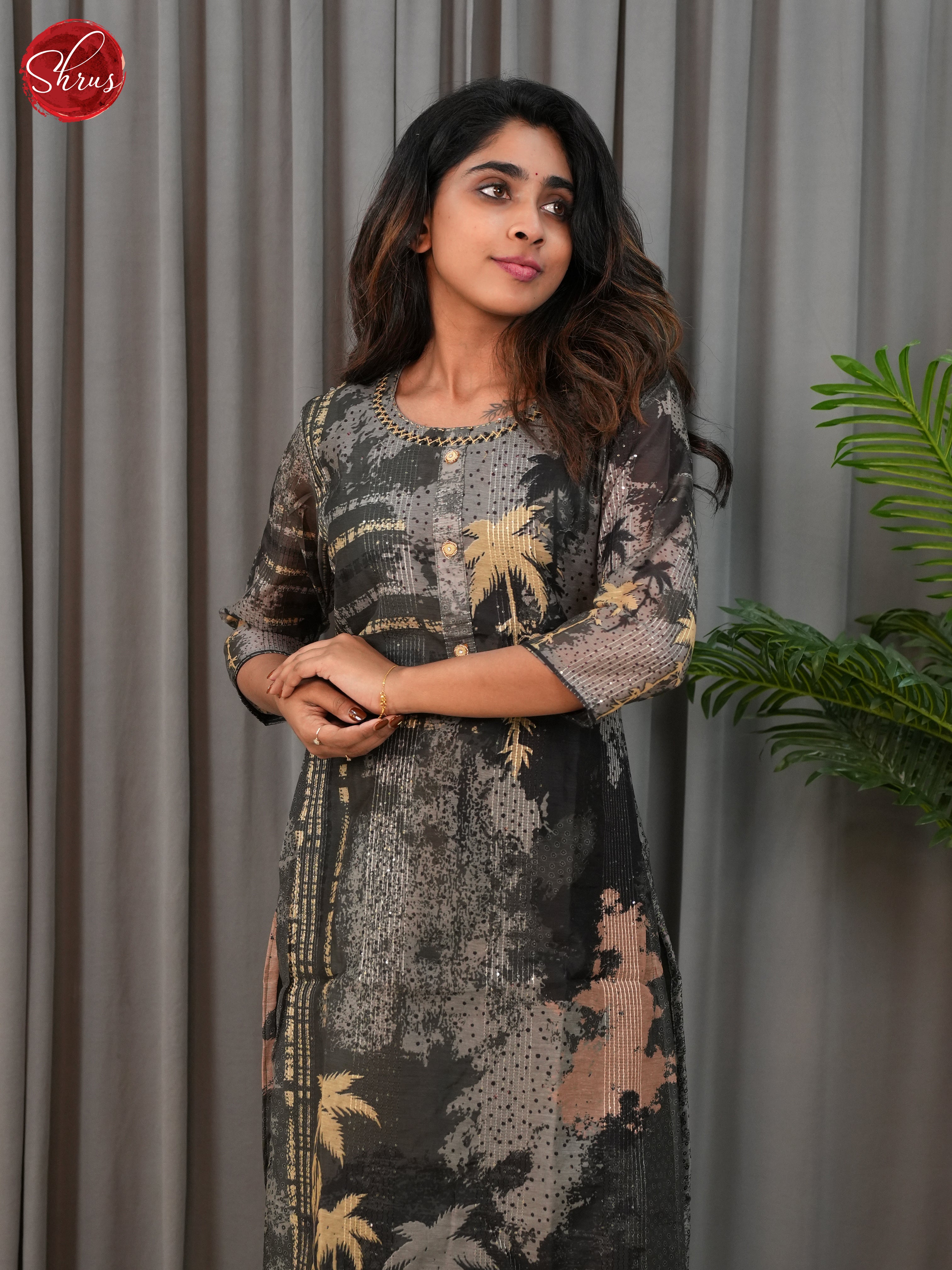 Grey -Readymade Kurti - Shop on ShrusEternity.com