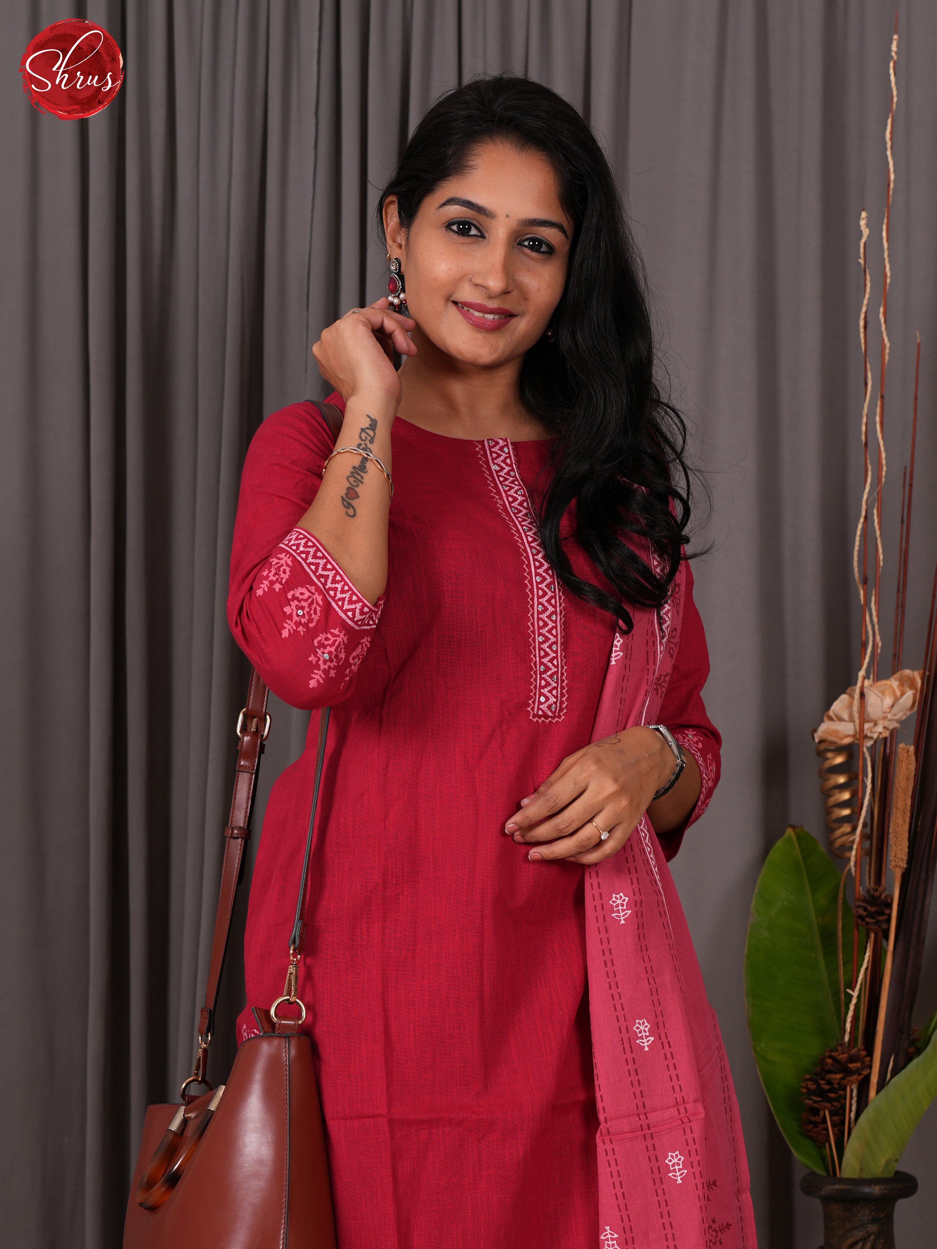 Red -3pc Readymade Salwar - Shop on ShrusEternity.com