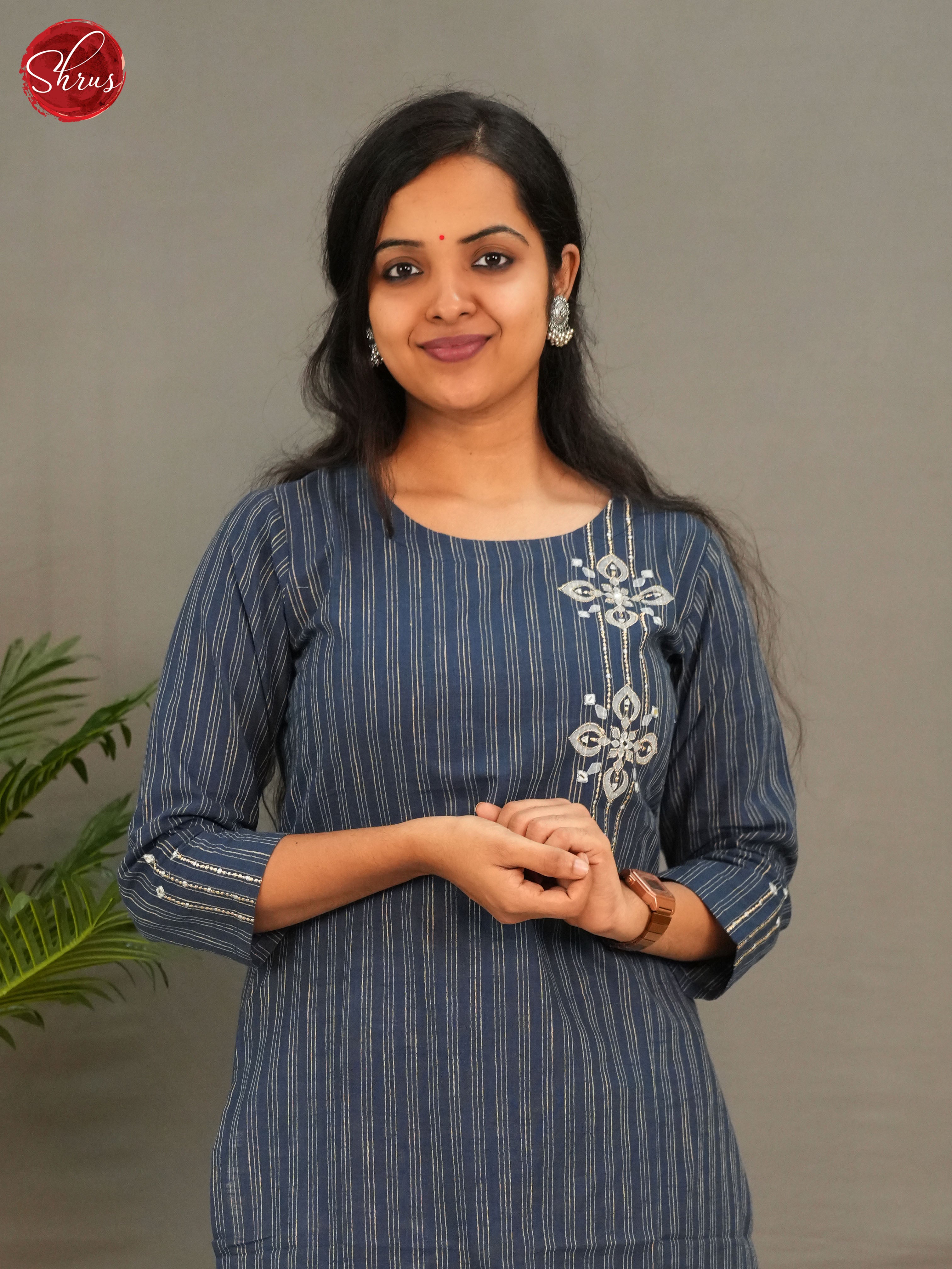 Blue- Casual Readymade Kurti - Shop on ShrusEternity.com