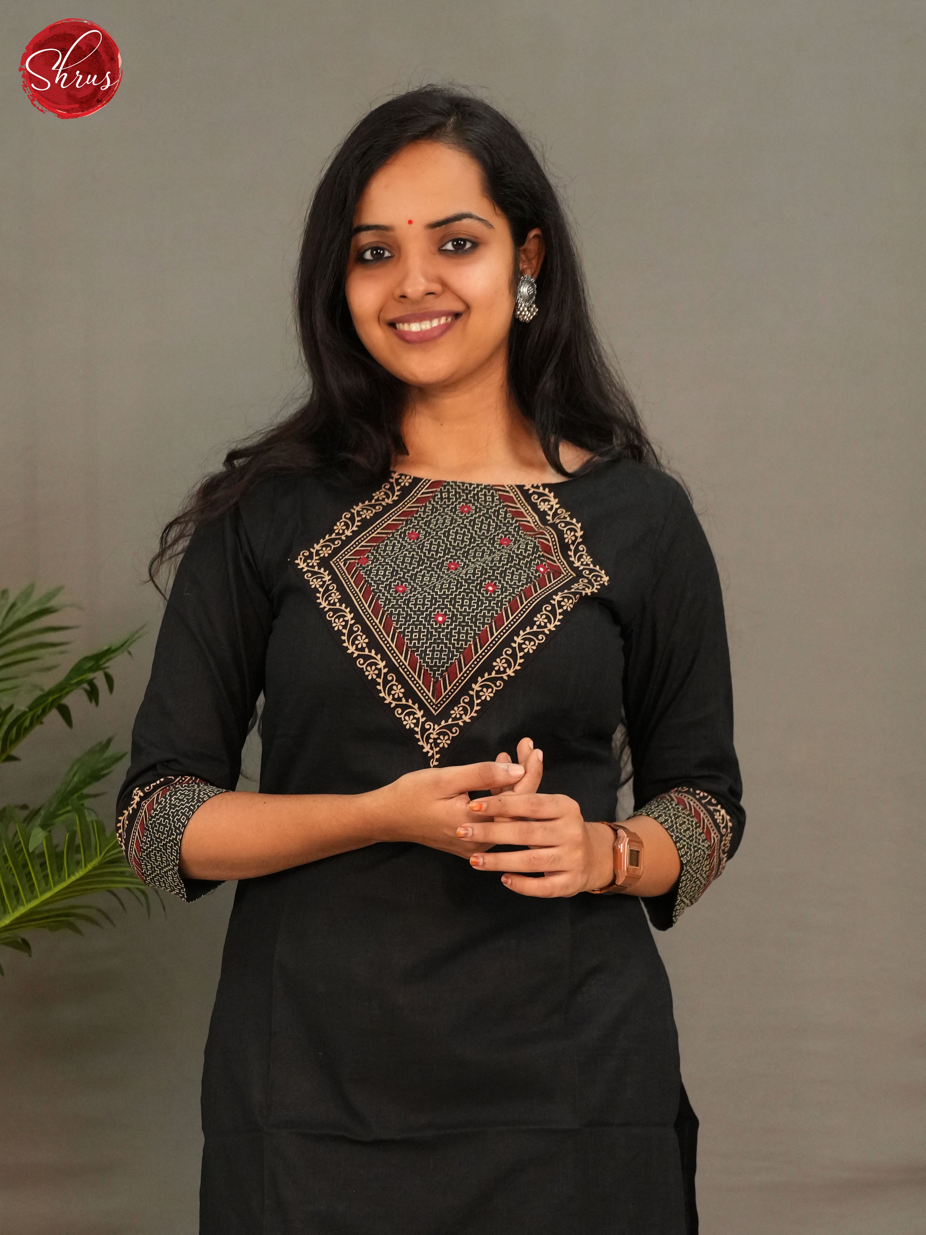 Black - Casual Readymade Kurti - Shop on ShrusEternity.com