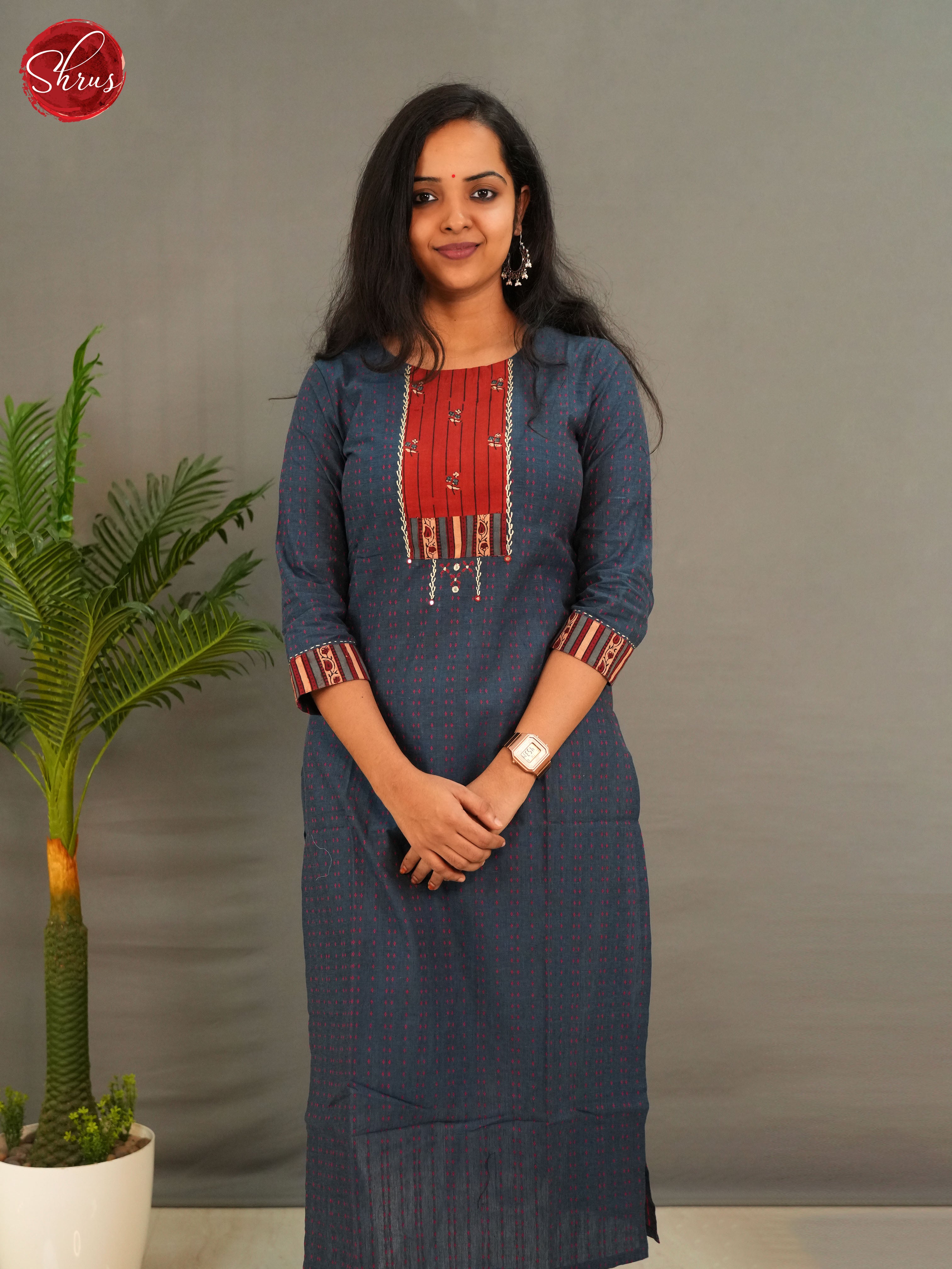 Blue- Readymade kurti - Shop on ShrusEternity.com