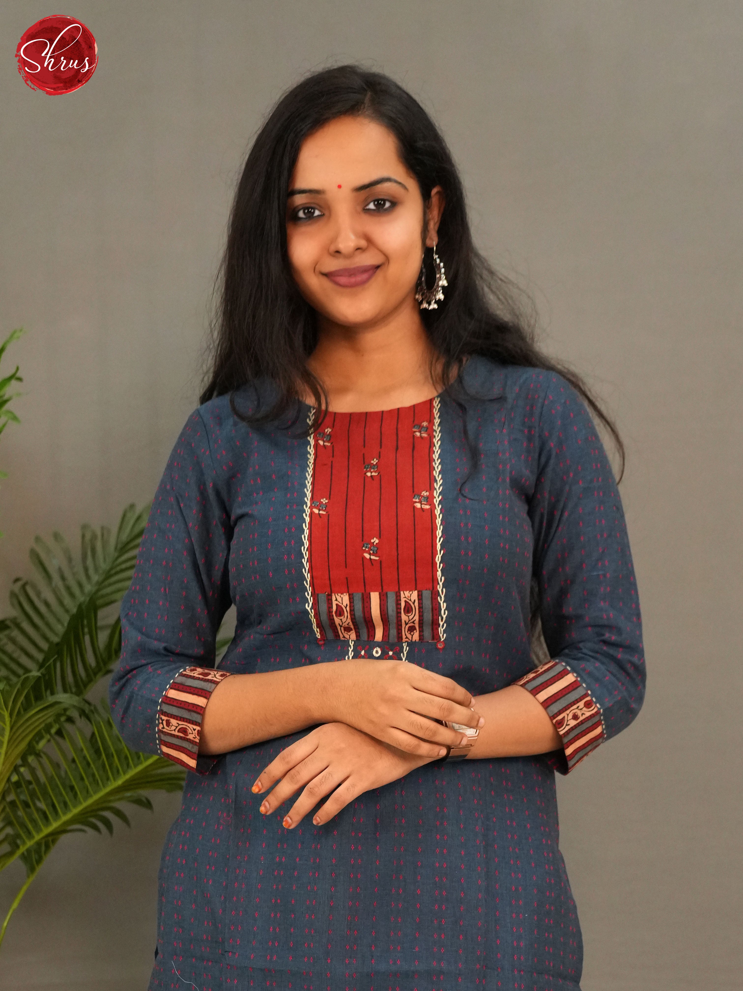 Blue- Readymade kurti - Shop on ShrusEternity.com
