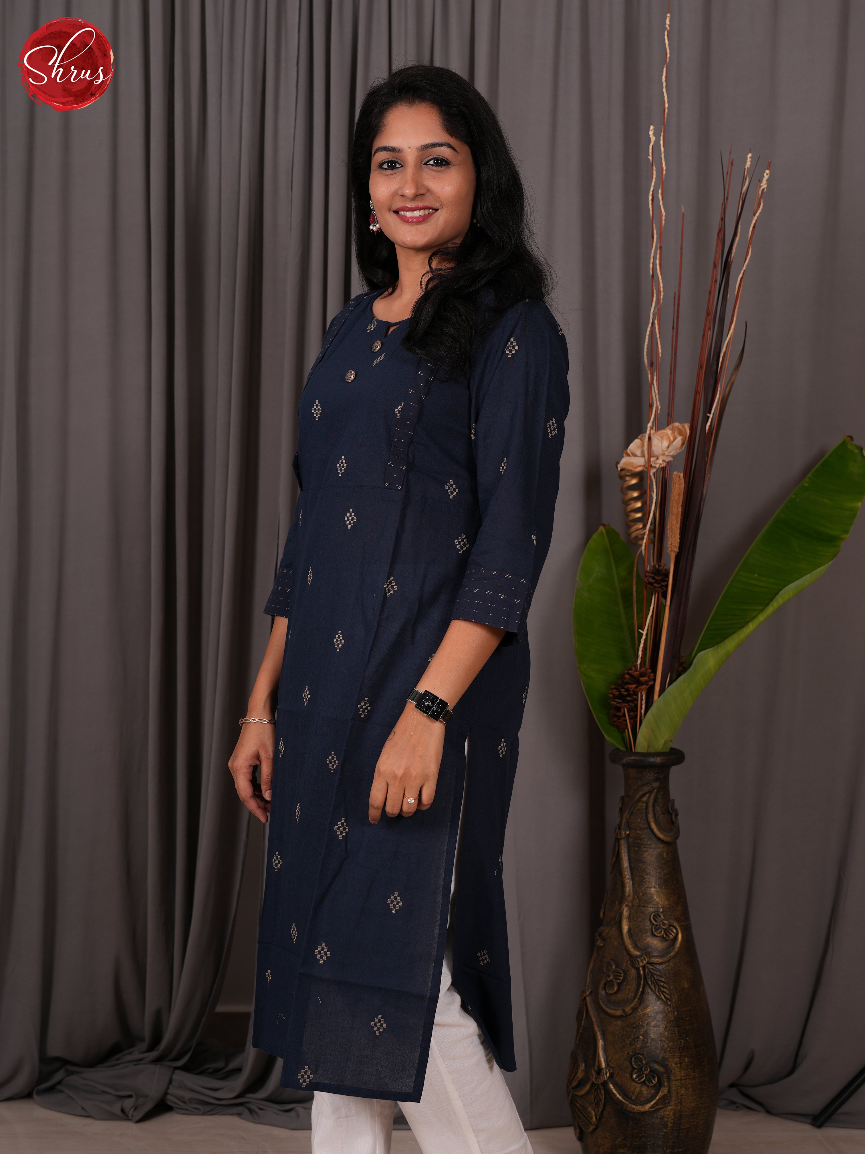 Blue -Readymade Kurti - Shop on ShrusEternity.com