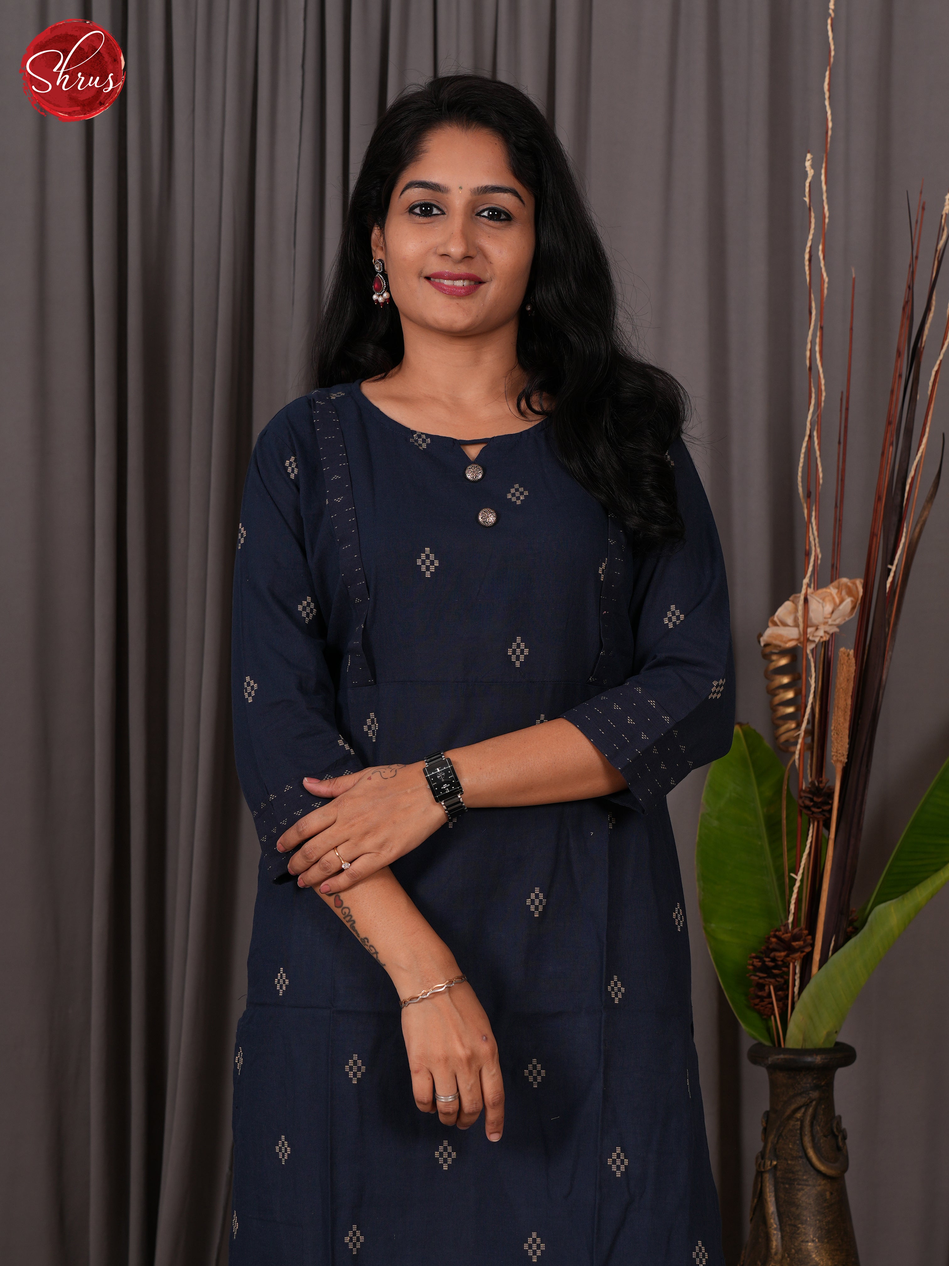 Blue -Readymade Kurti - Shop on ShrusEternity.com