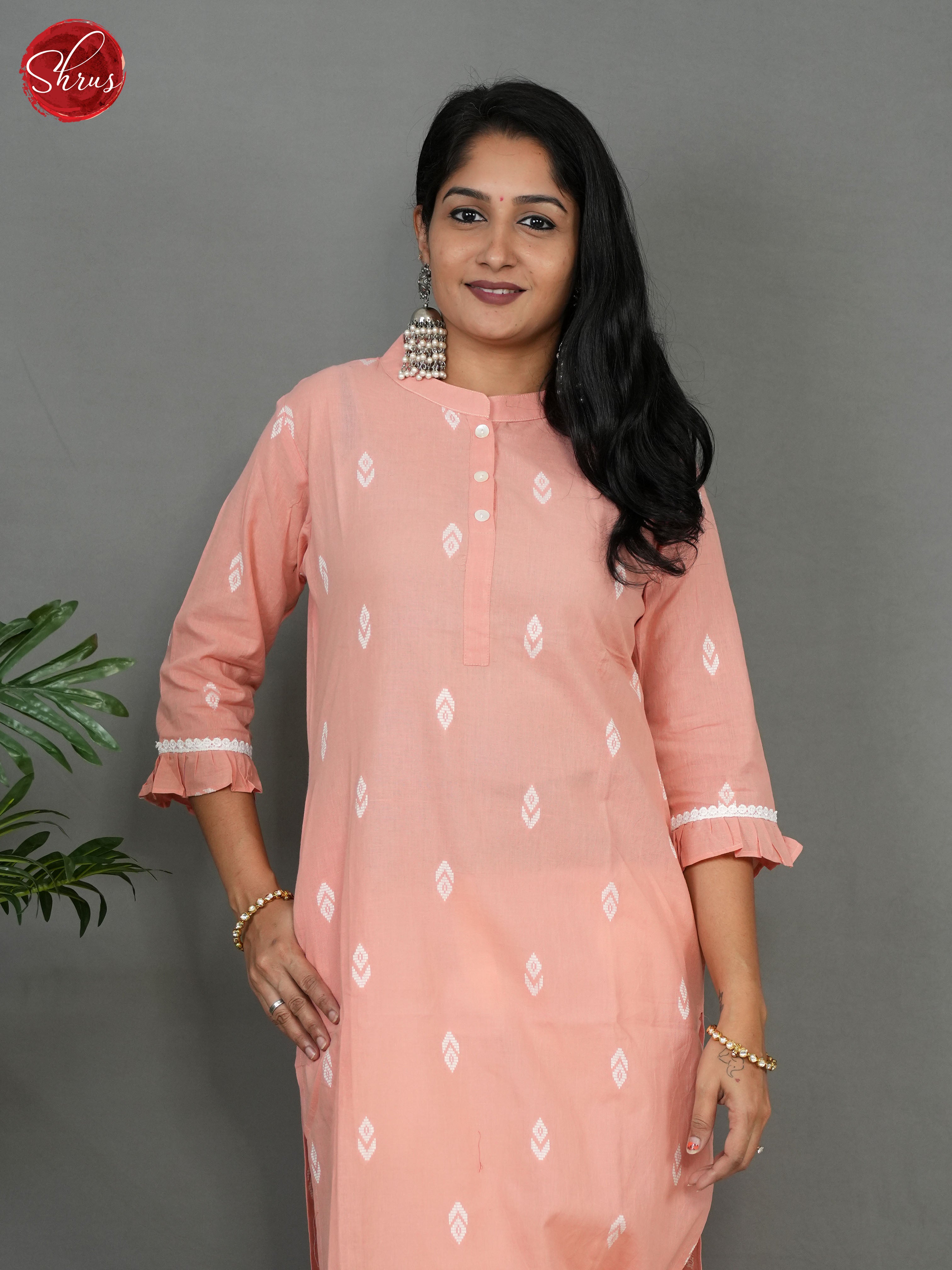 Peach - Readymade kurti - Shop on ShrusEternity.com