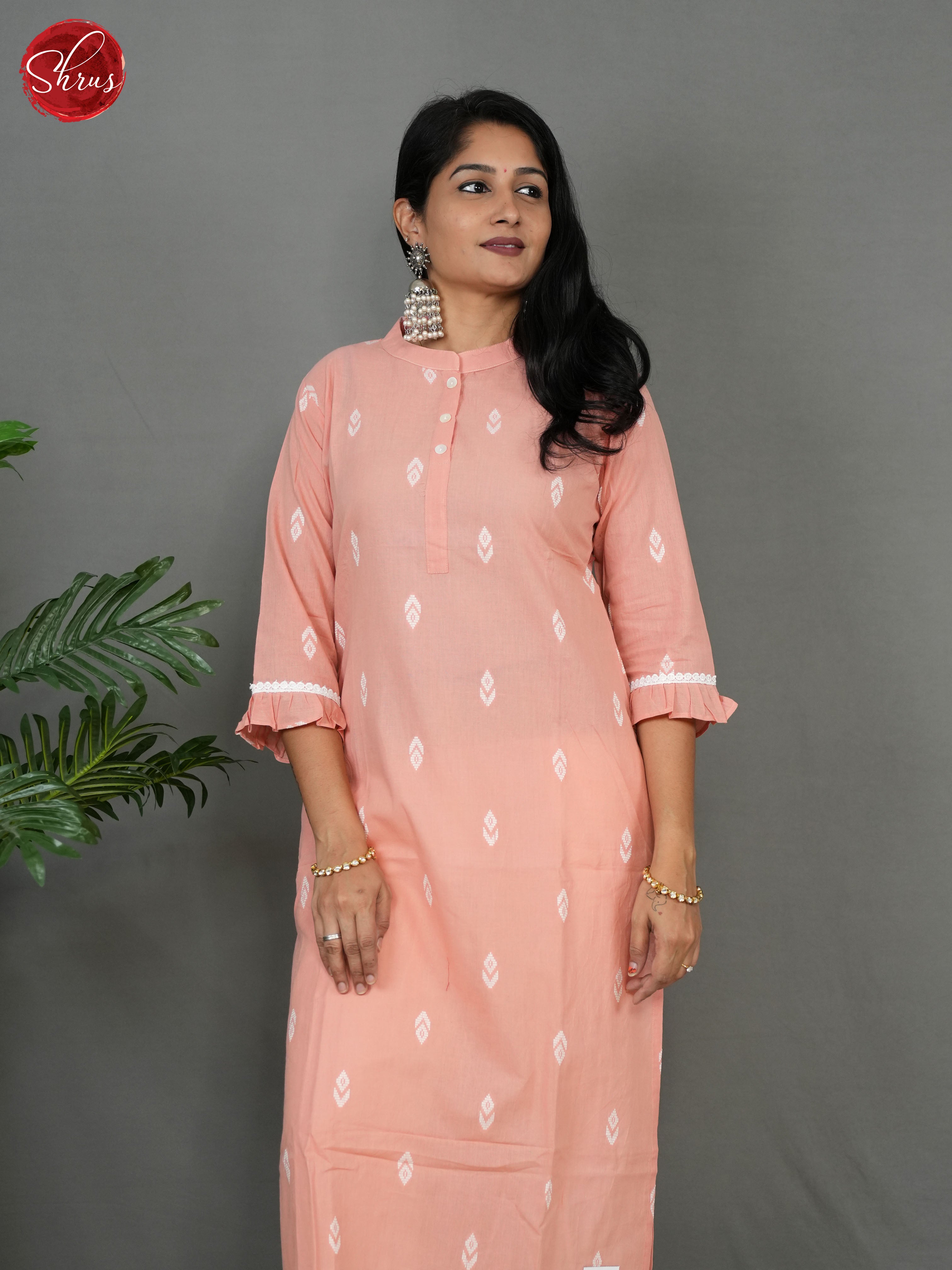 Peach - Readymade kurti - Shop on ShrusEternity.com