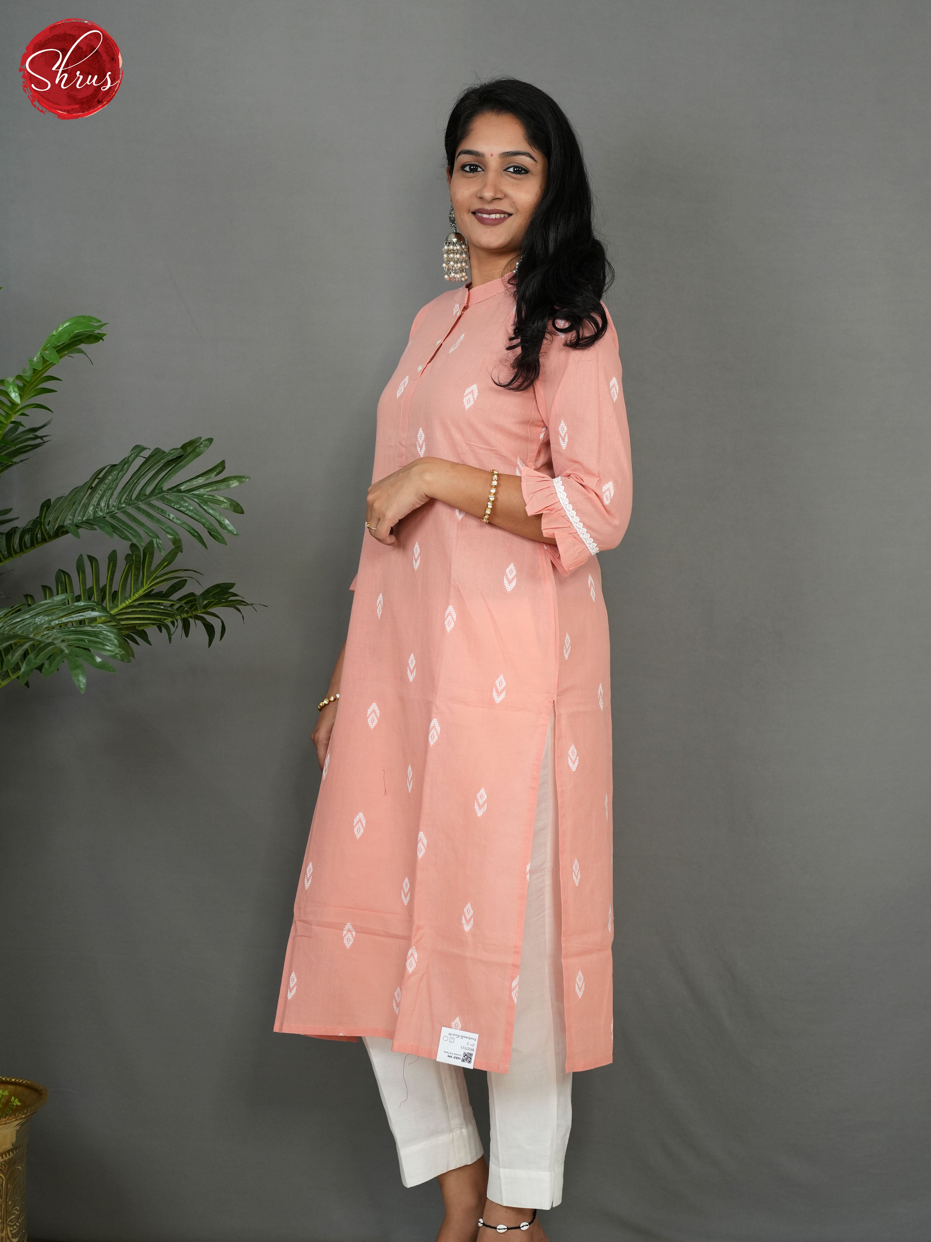 Peach - Readymade kurti - Shop on ShrusEternity.com